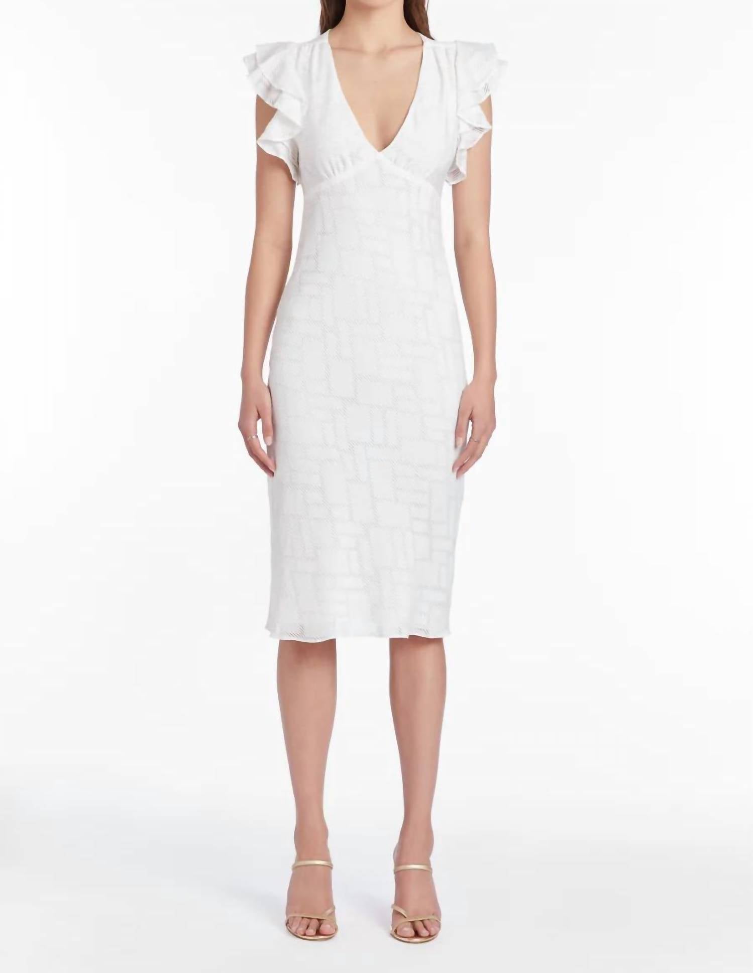 Shop Amanda Uprichard Cecelia Dress In Odyssey In White