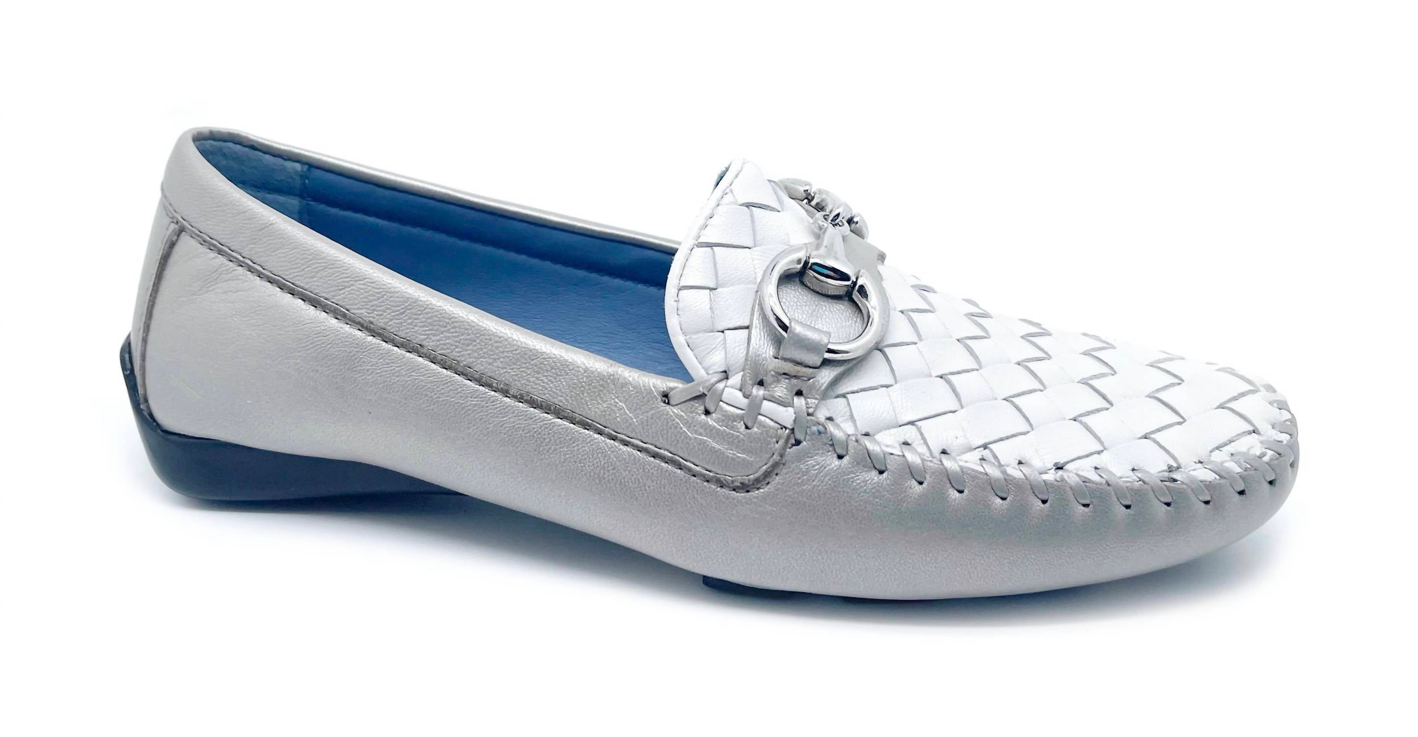 Shop Robert Zur Women's Perlata Loafer In True Silver/white