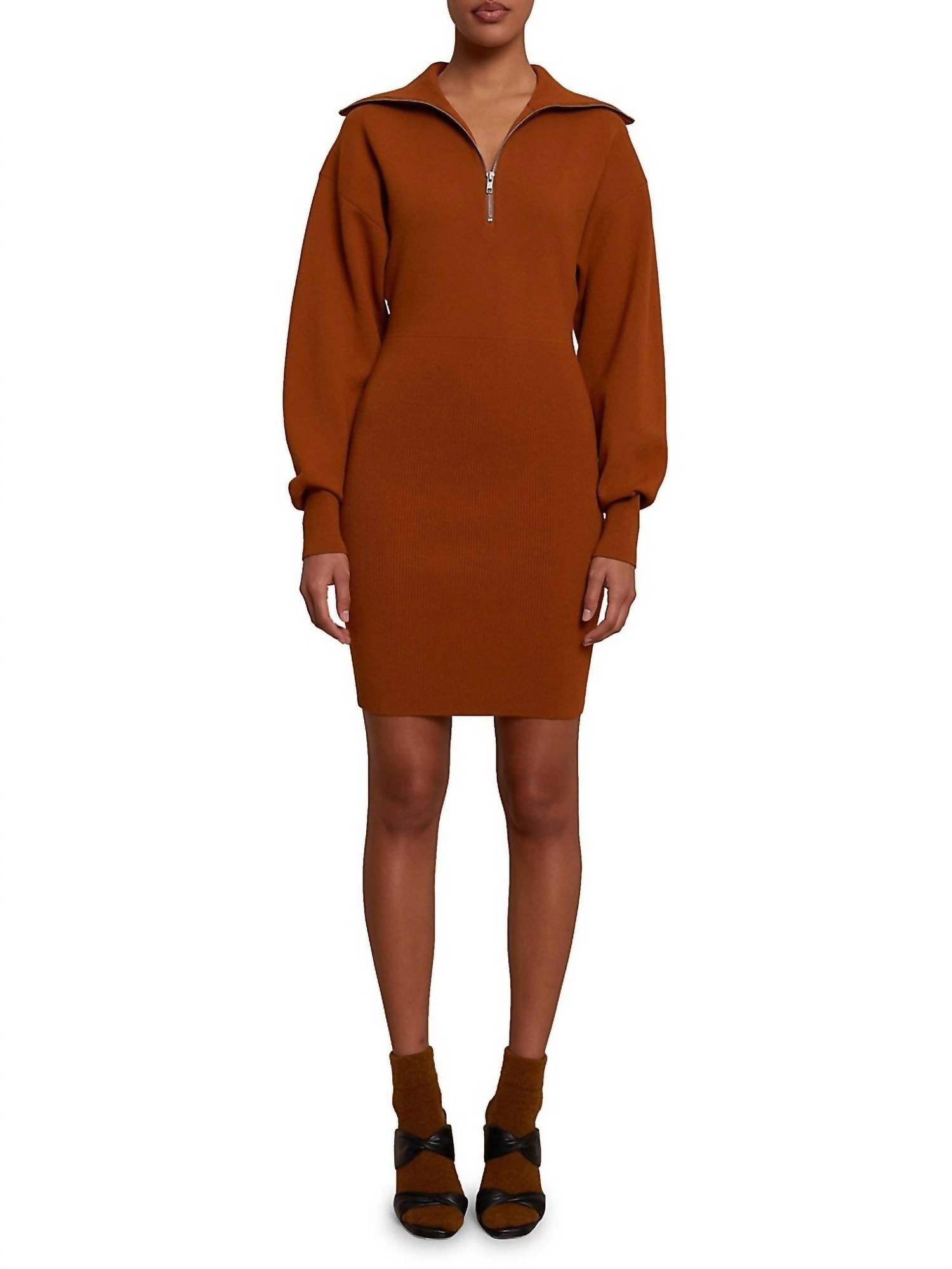 Shop A.l.c Women's Otto Knit Dress In Brown
