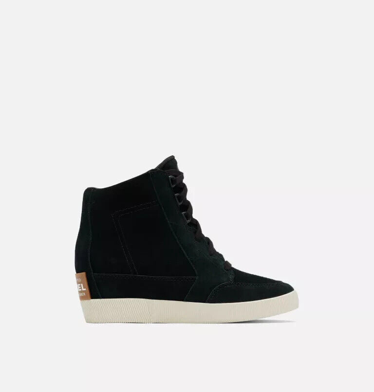 Sorel Out N About Women's Size 8 Black Sea Salt Waterproof Wedge Booties Tf1327