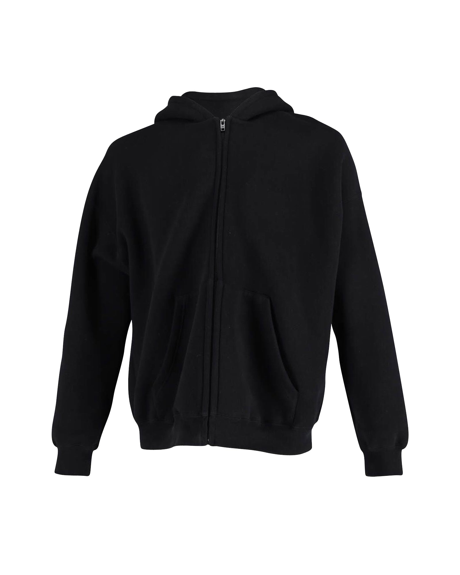 image of Balenciaga Back Logo Hoodie in Black Cotton