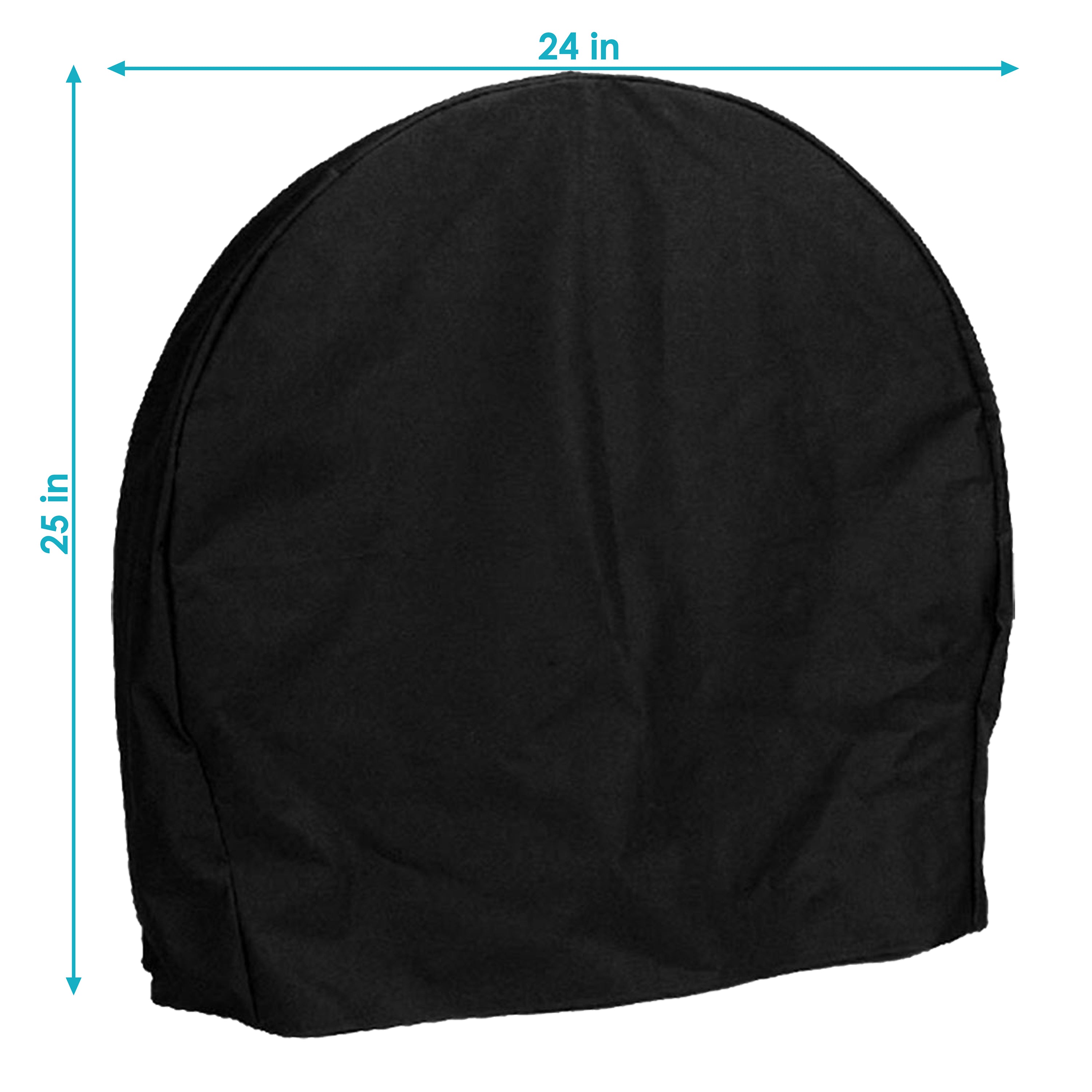 Sunnydaze Outdoor Weather-Resistant Durable Polyester with PVC Backing Firewood Log Hoop Cover - 24"