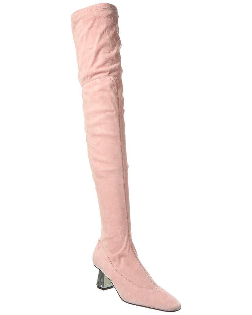Lanvin M & E Suede Over-the-knee Boot In Pink