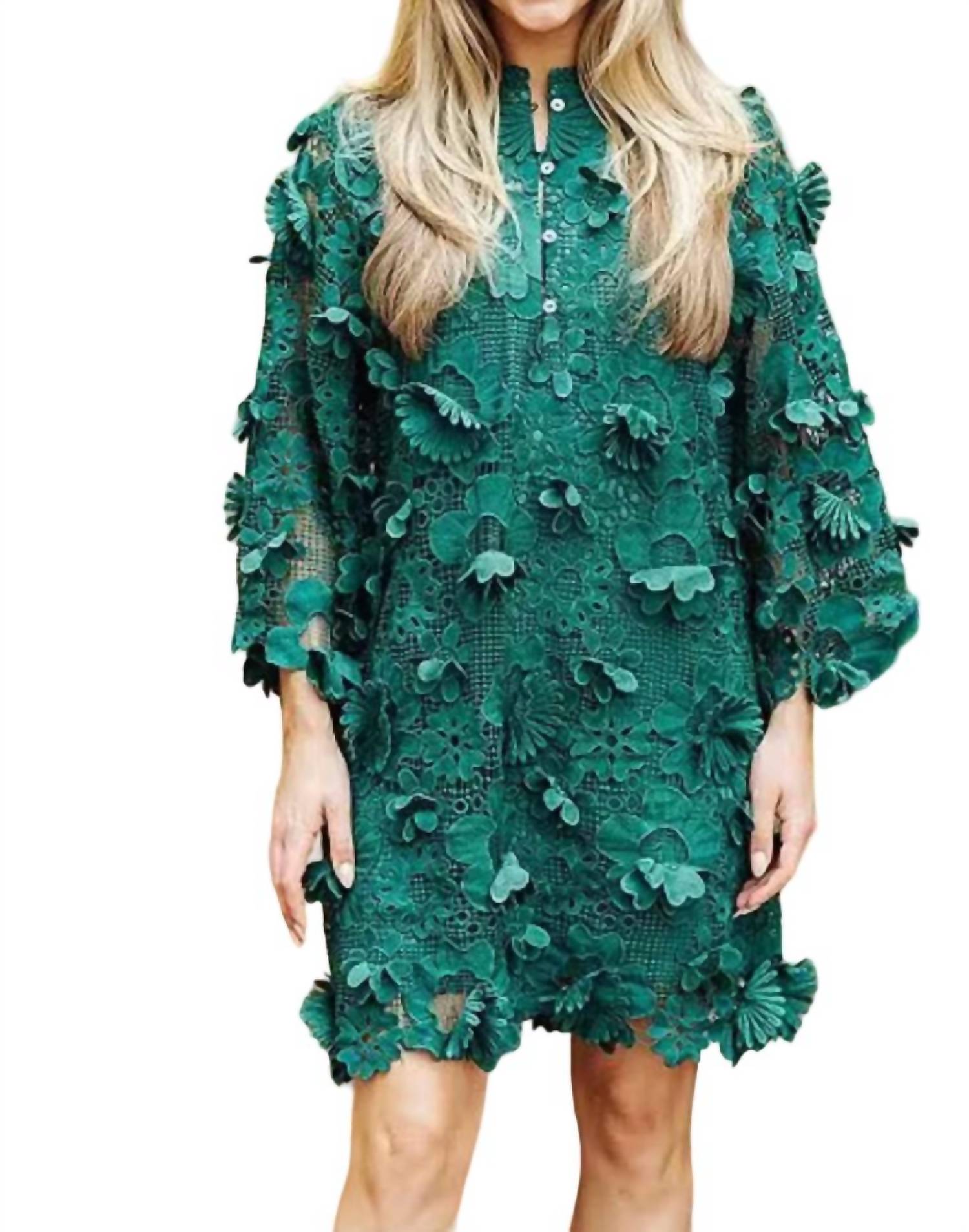 Shop J.marie Seraphina Mini Dress In Green In Blue