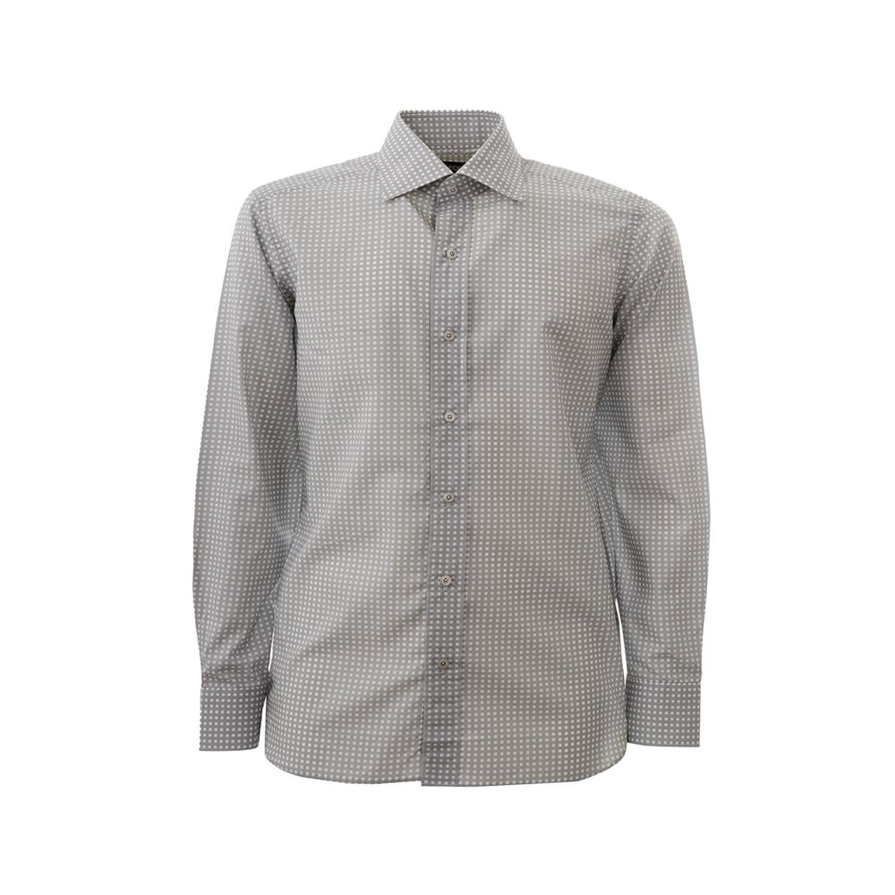 Tom Ford Elegant Cotton Men's Dress Men's Shirt In Gray