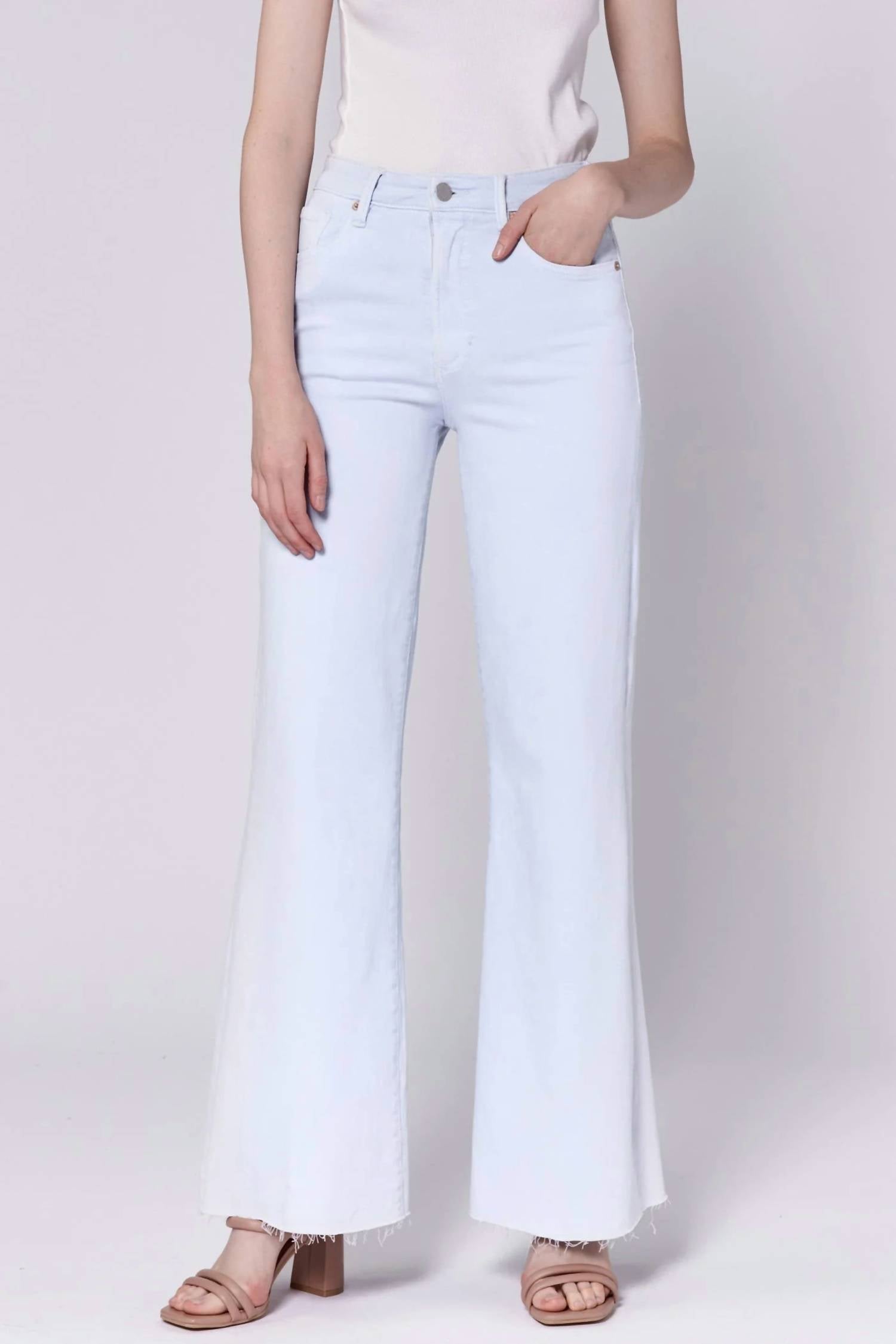Dear John Denim High Rise Fiona Wide Leg Jean In Skyway