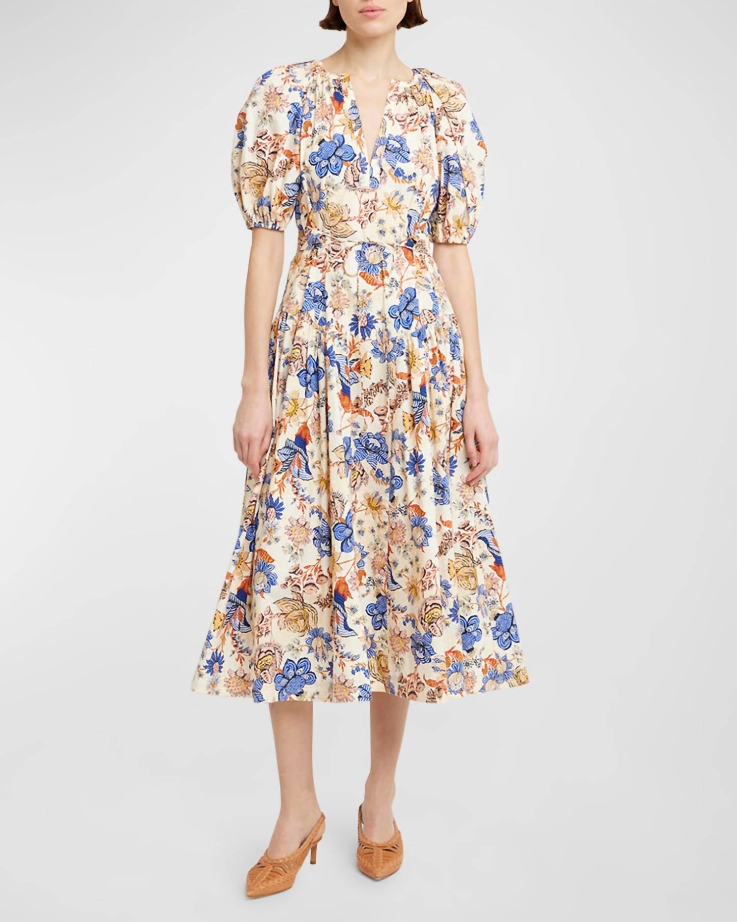 Ulla Johnson Carina Dress In Magnolia In Multi