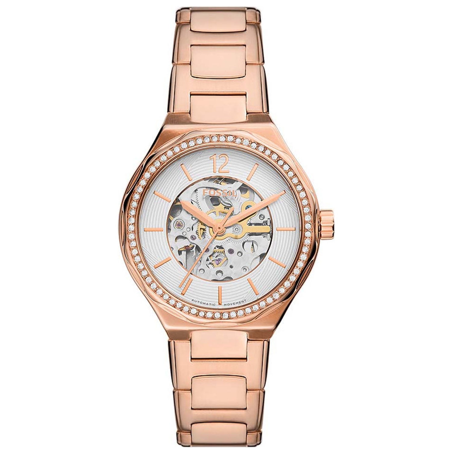 Shop Fossil Women's Eevie White Dial Watch In Gold