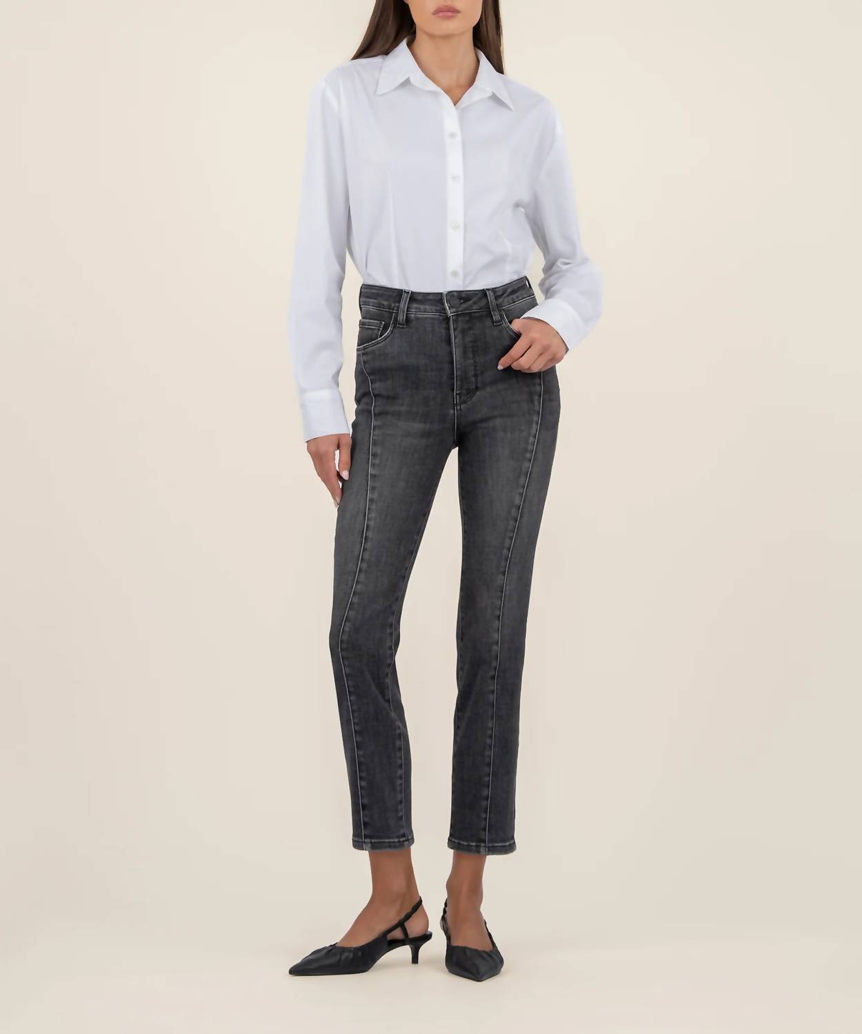 Kut From The Kloth Reese Jeans In Create W/grey Base Wash