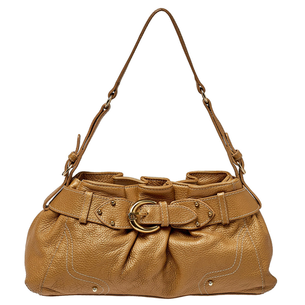 Aigner Pleated Leather Satchel In Multi