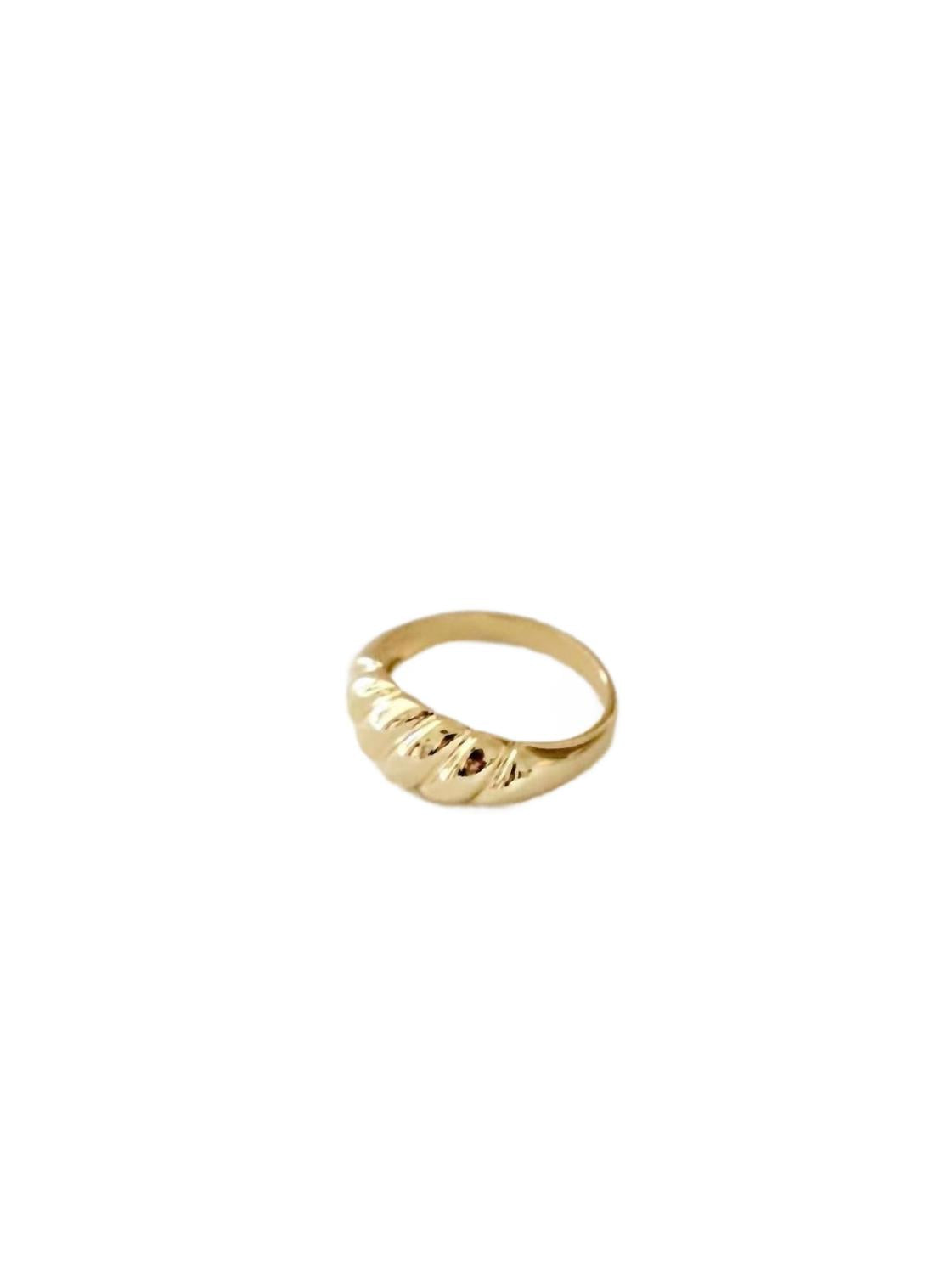 Katie Waltman Twisted Croissant Dome Ring In Gold In Gold