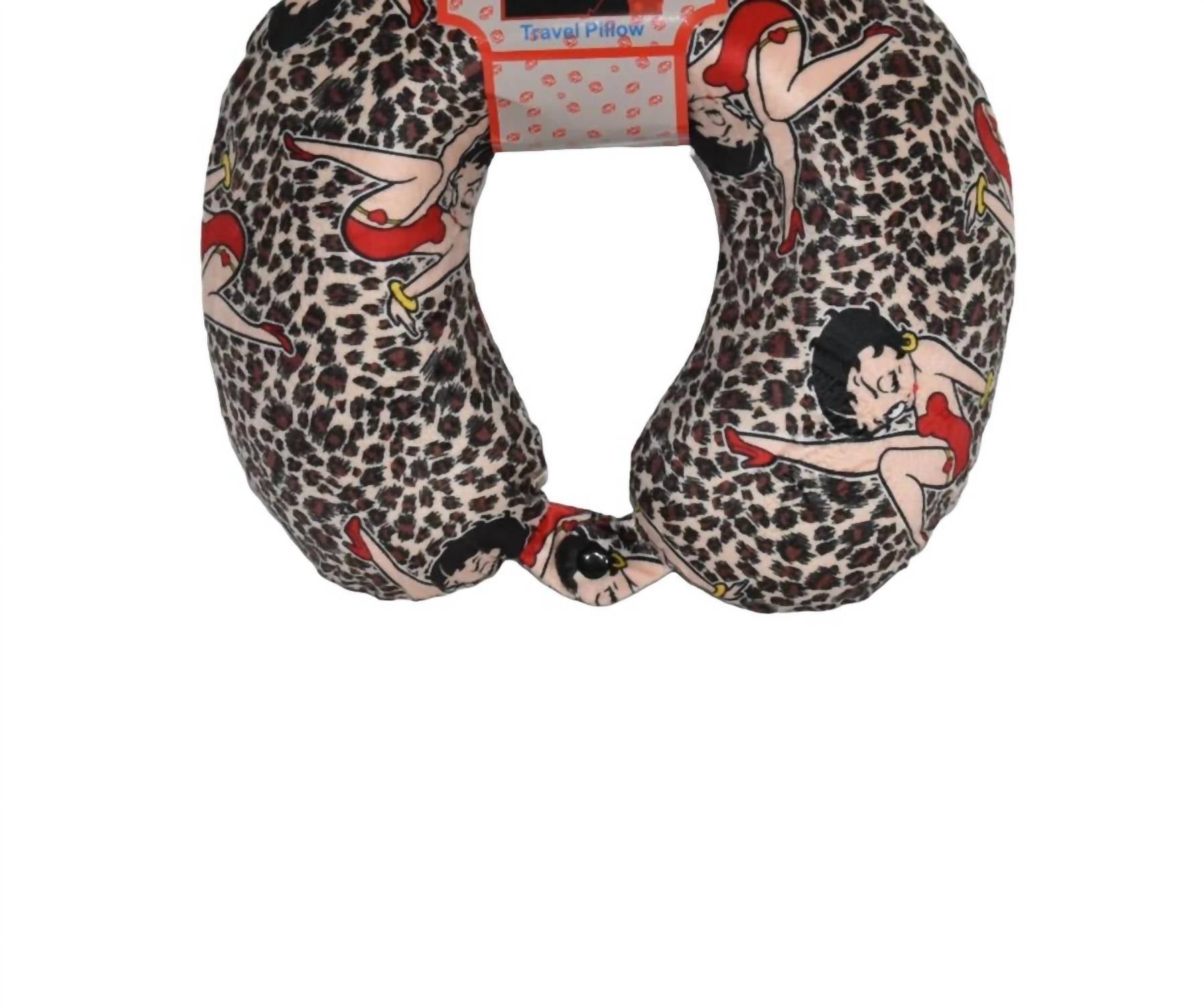 Betty Boop Travel Neck Pillow In Brown Multi