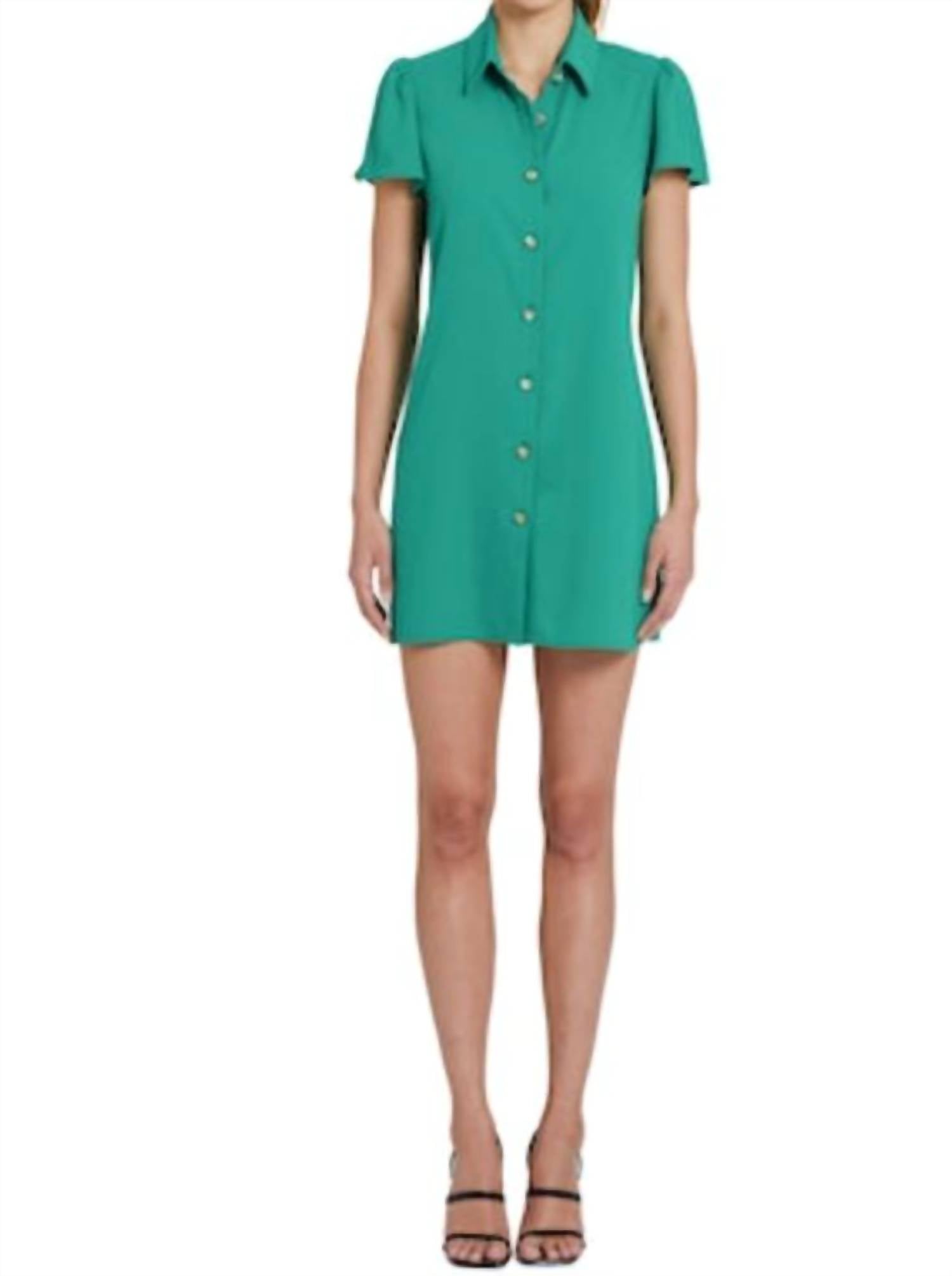 Shop Amanda Uprichard Heddy Dress In Green In Blue