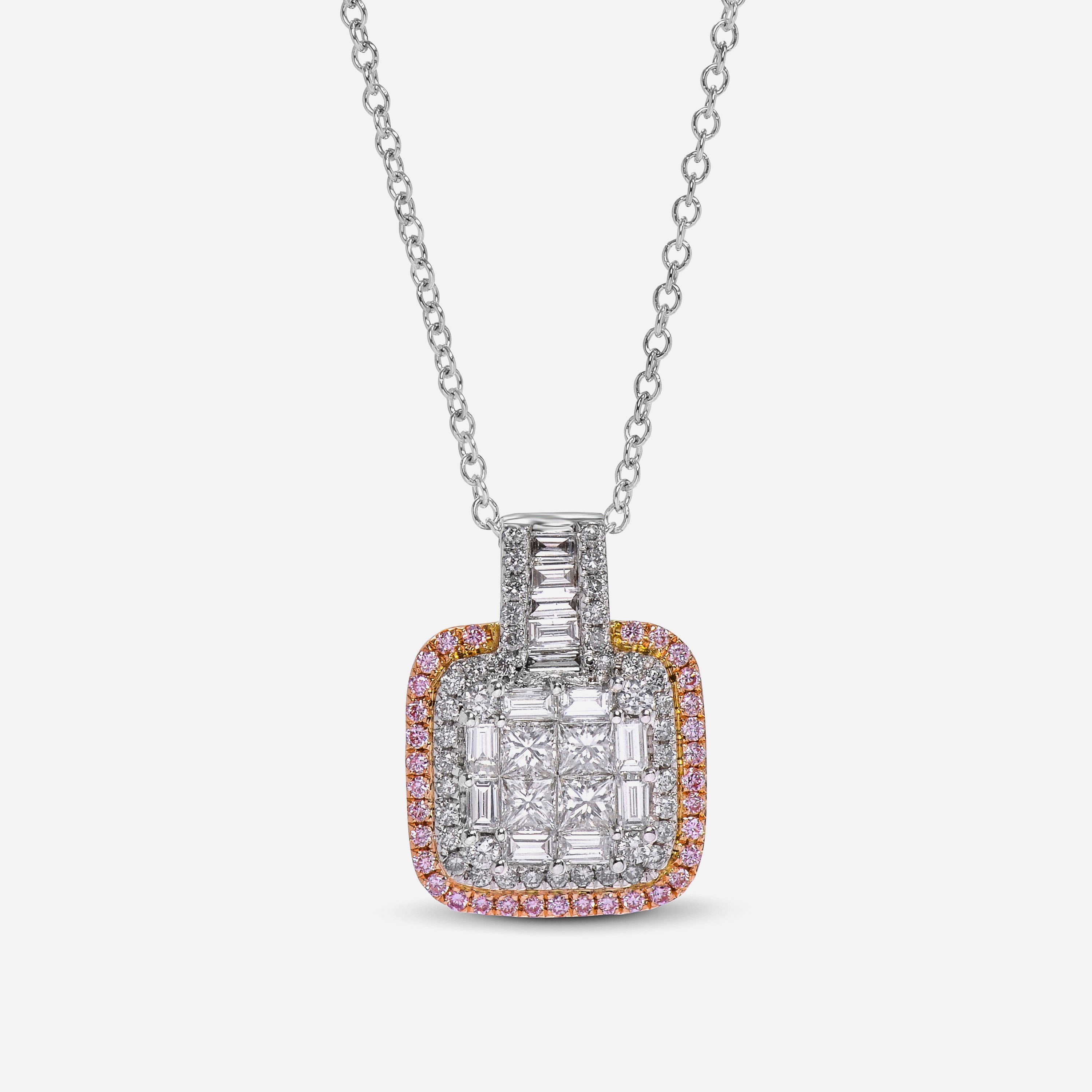 Gregg Ruth 14k Gold,diamond And Fancy Diamond Pendant Necklace In Gray