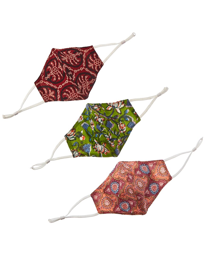 Lilla P 3pk Cloth Face Masks In Multi