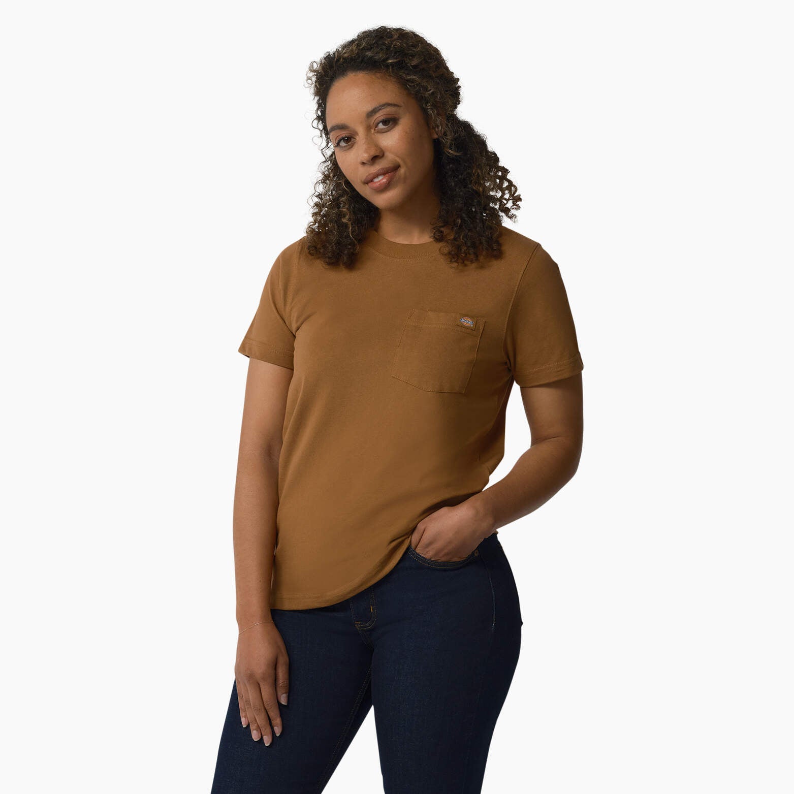 Dickies Women's Short Sleeve Heavyweight T-shirt In Brown
