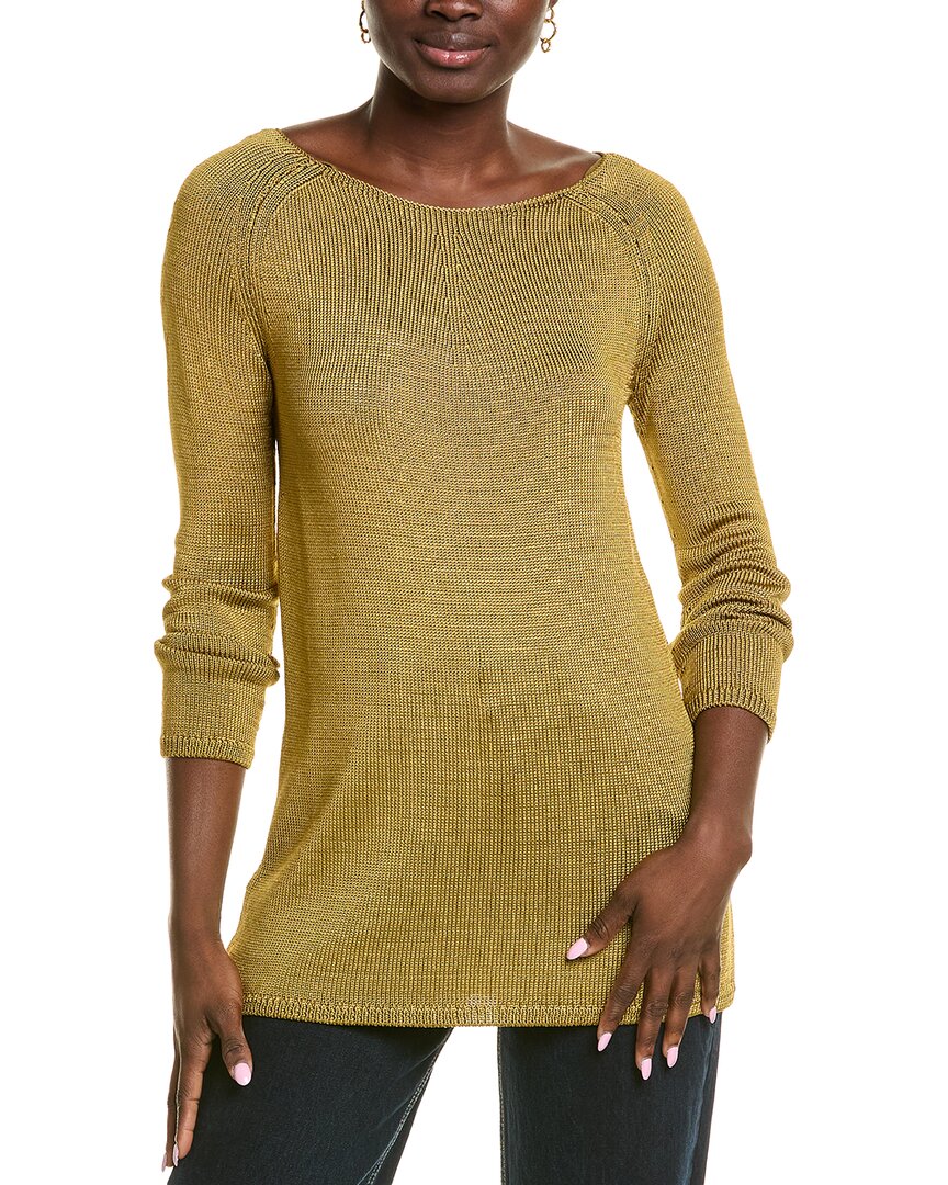 Lafayette 148 New York Bateau Neck Silk Sweater In Multi