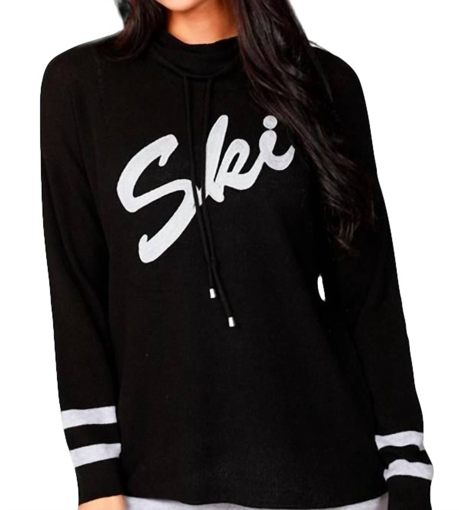 Shop Angel Ski Drawstring Pullover In Black/gray