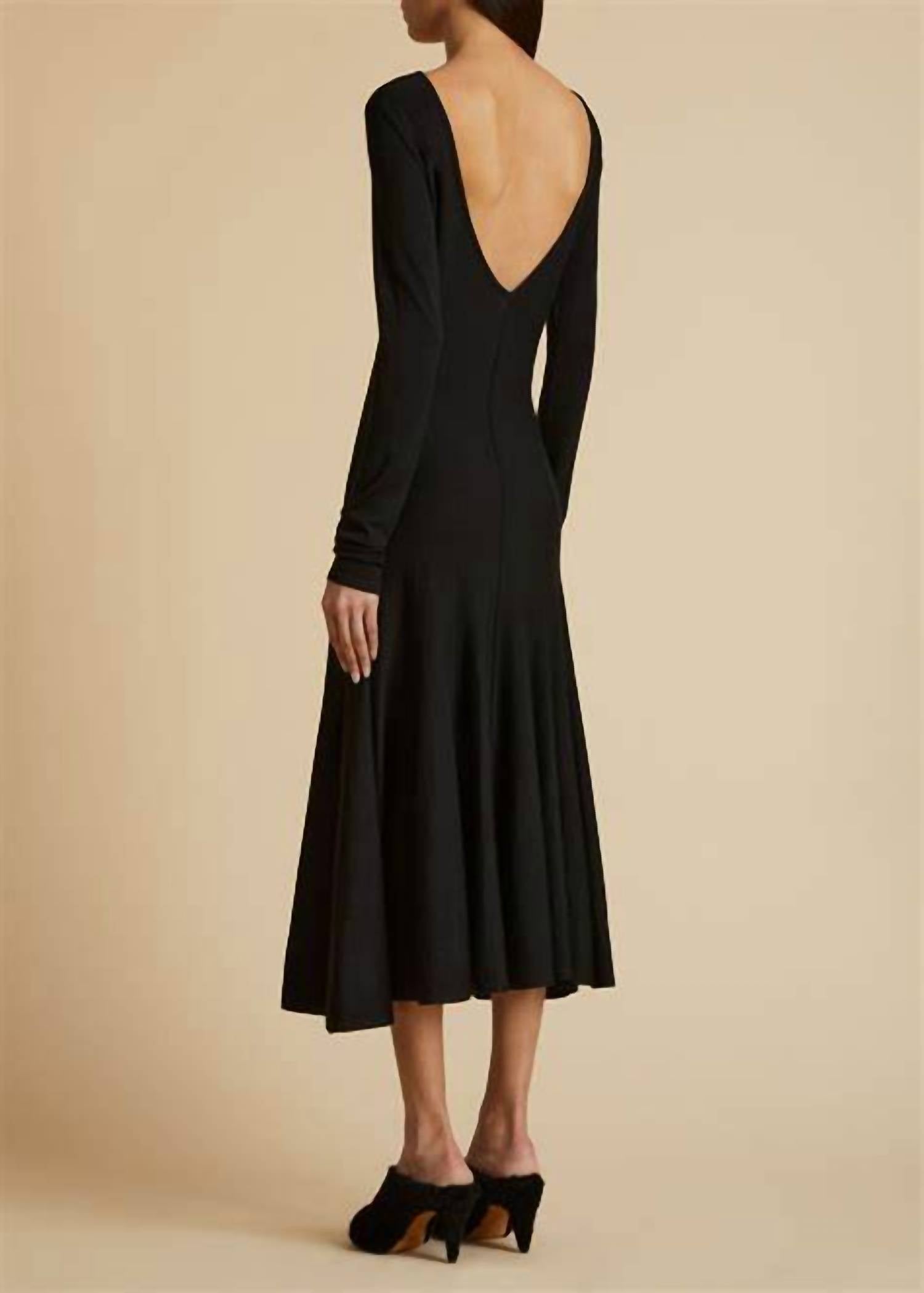 Shop Khaite Dany Dress In Black