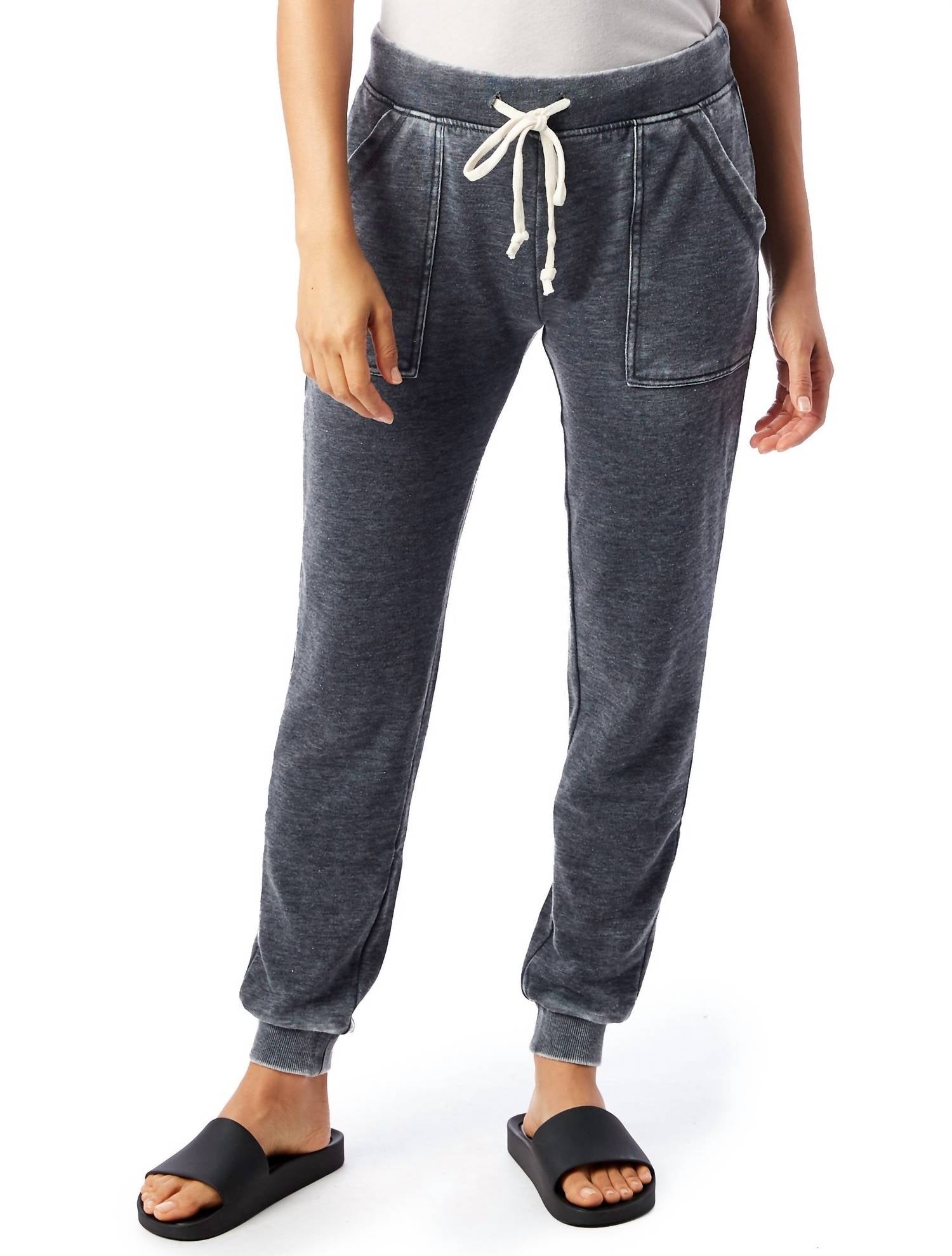 Alternative Long Weekend Jogger In Washed Black In Gray