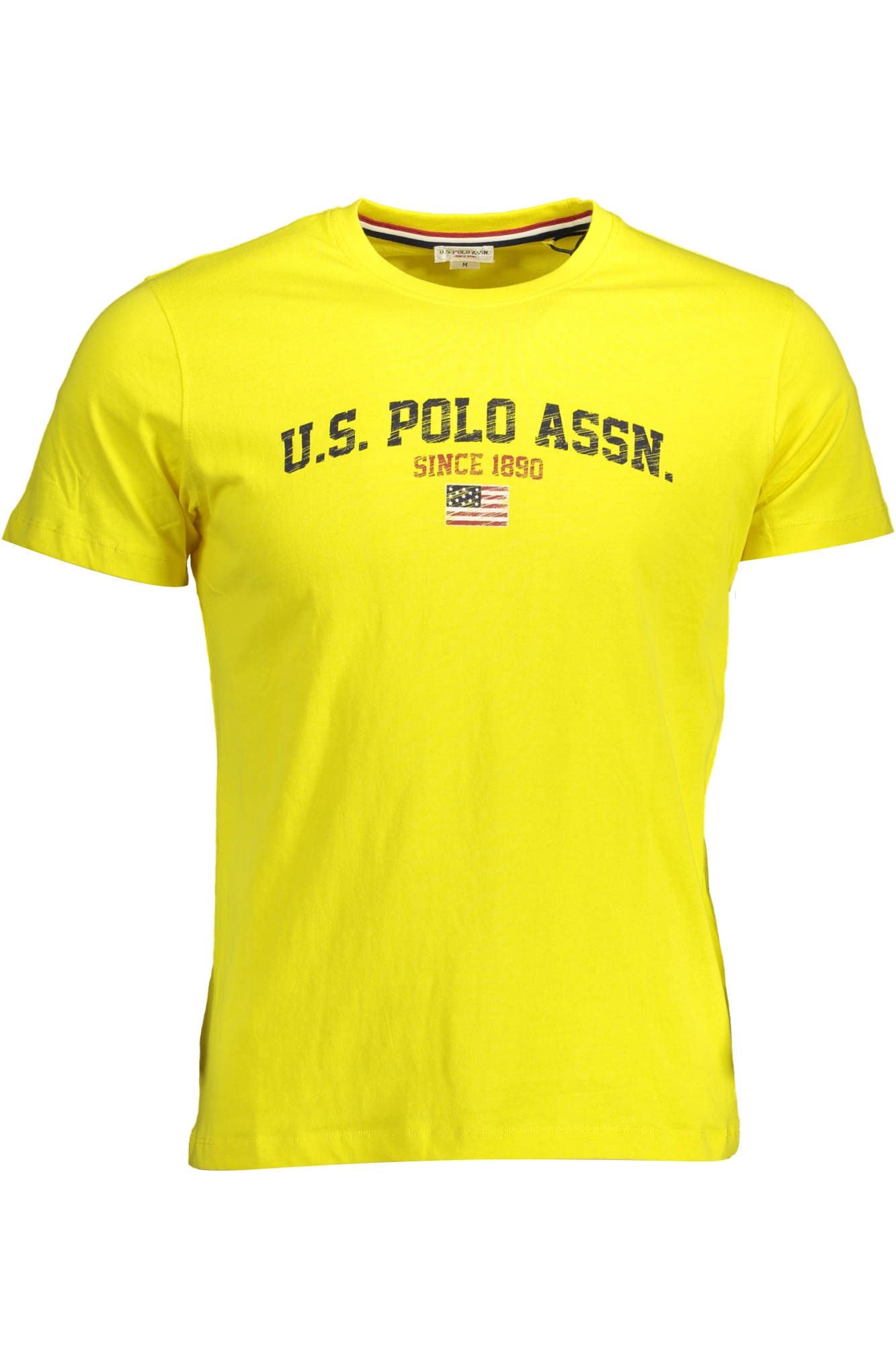 U.s. Polo Assn U. S. Polo Assn. Sunny Crew Neck Logo Men's Tee In Yellow