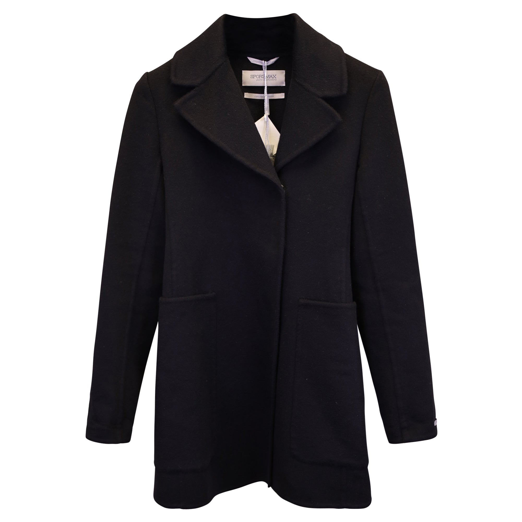 image of Max Mara SportMax Over Coat in Black Cashmere