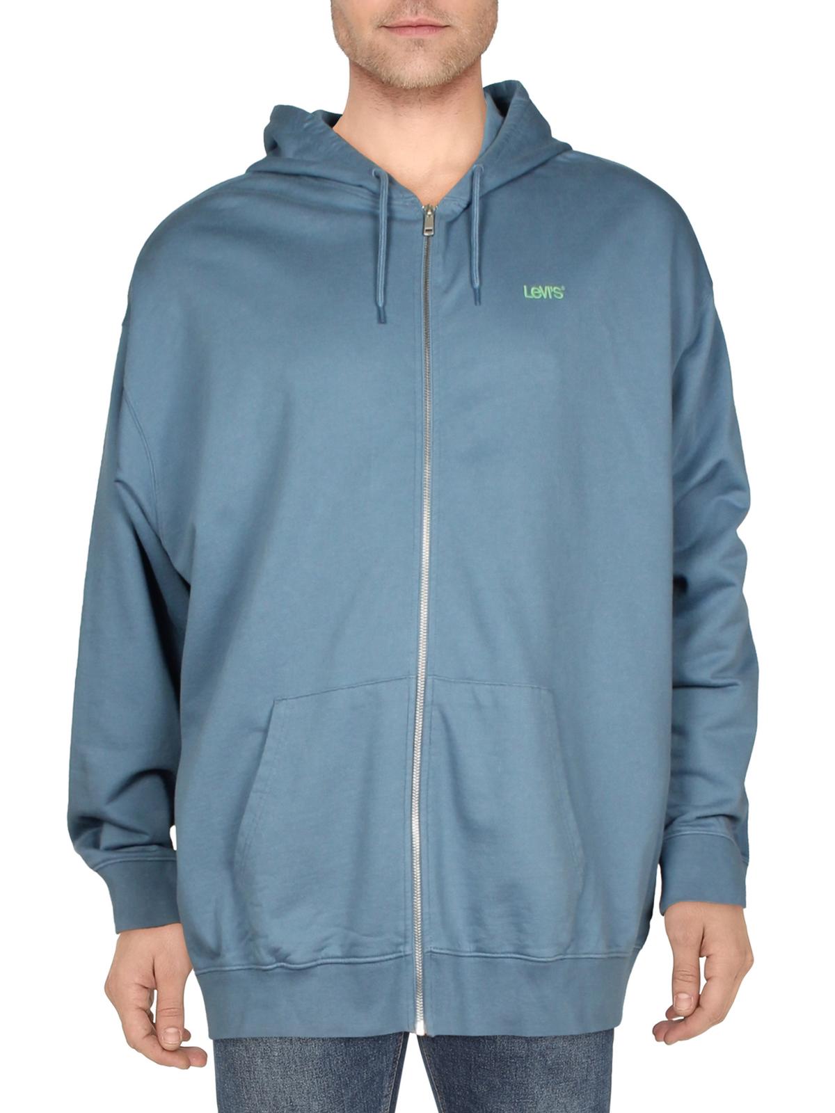 Levi's Big & Tall Mens Relaxed Fit Logo Zip Hoodie In Blue