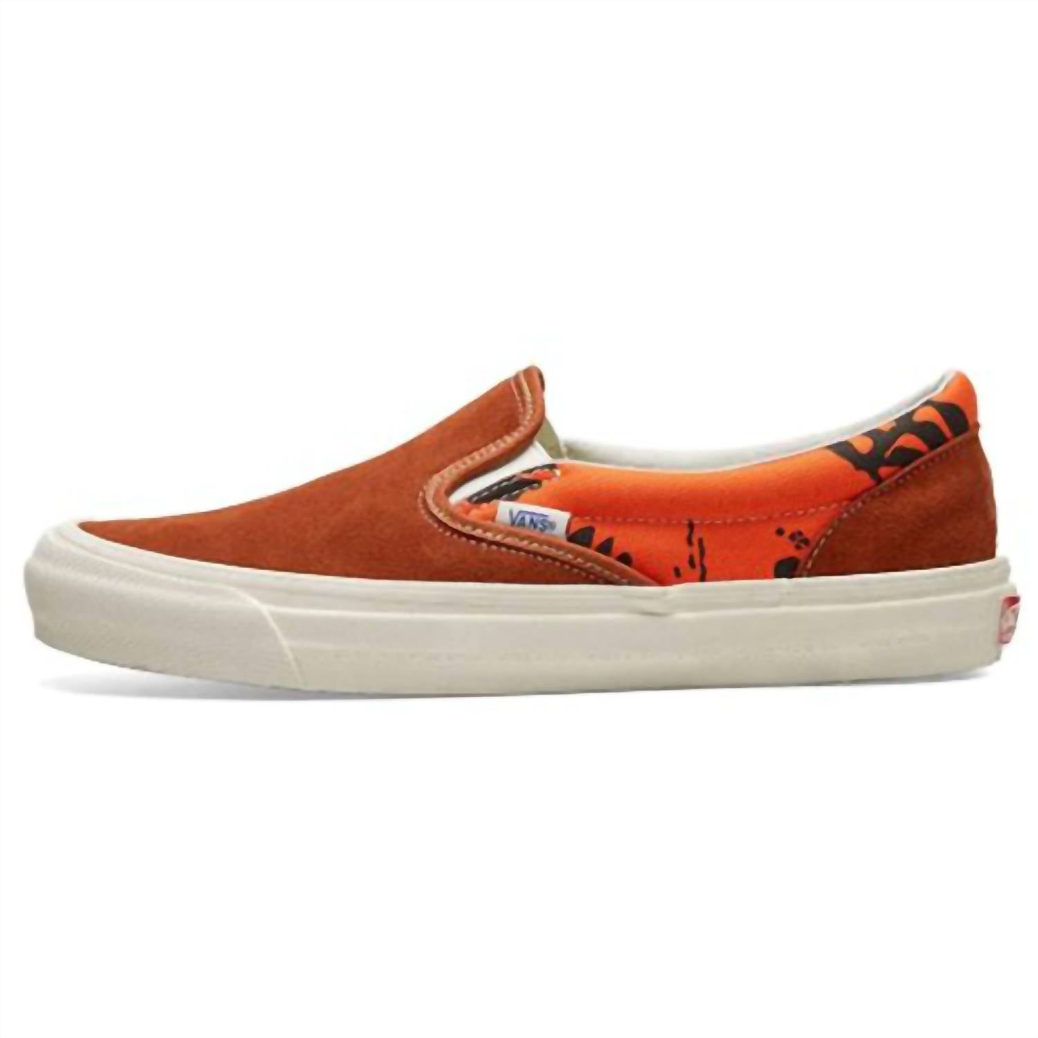 Shop Vans Men's Modernica U Og Classic Slip On Shoes In Hawaiian/brown In Orange