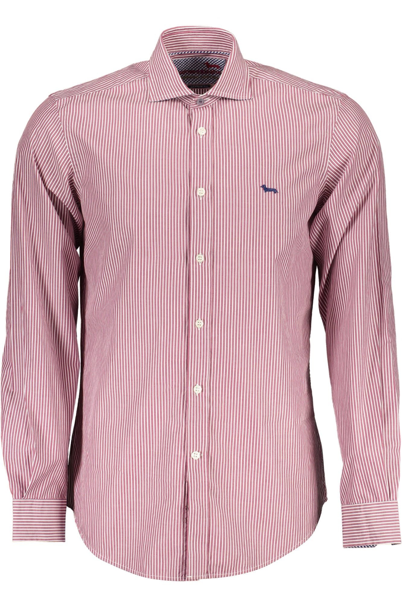 Harmont & Blaine Elegant Narrow Fit Long Sleeve Men's Shirt In Purple