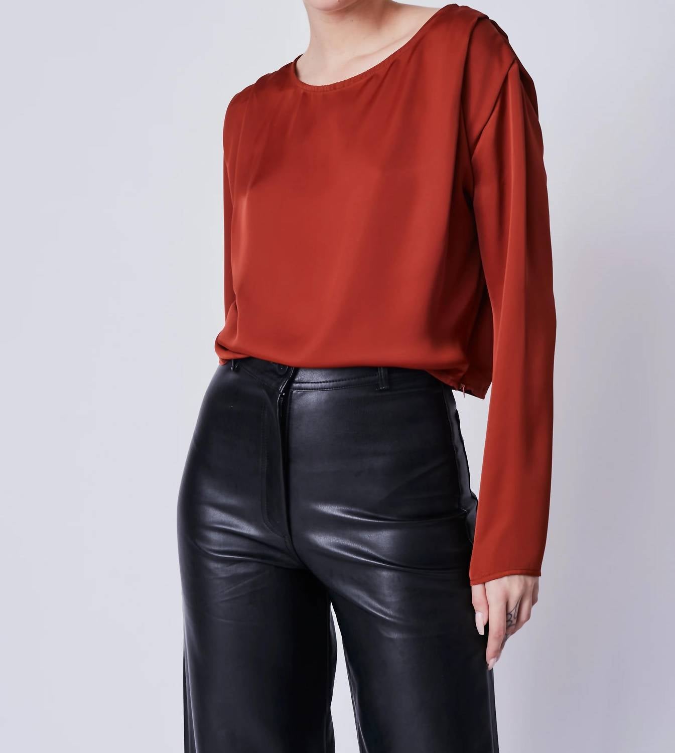 Shop Deluc Piazza Blouse In Rust In Red