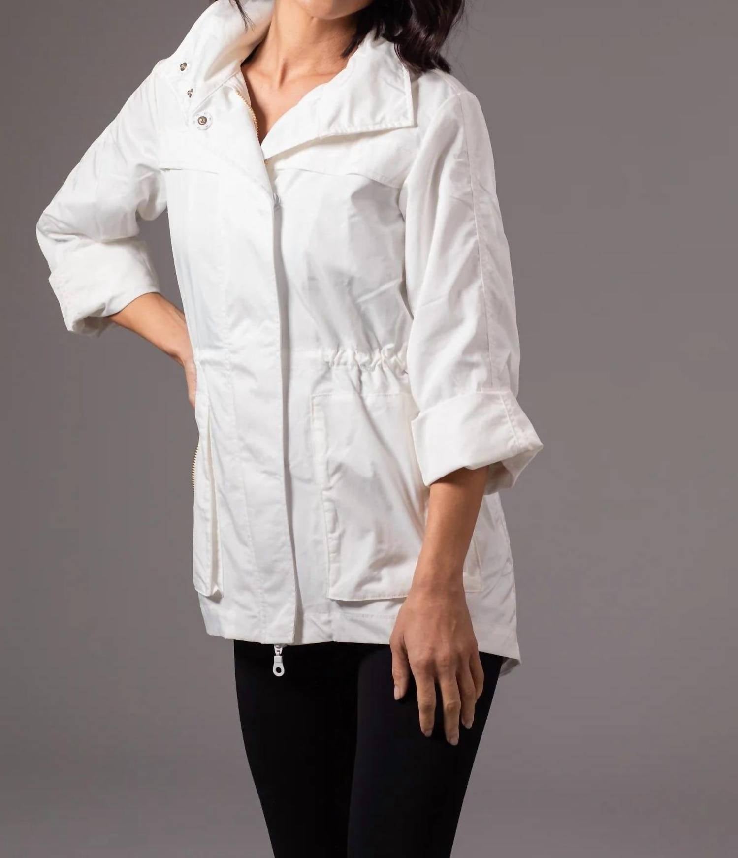 Shop Anorak Matte Luxe Jacket In White