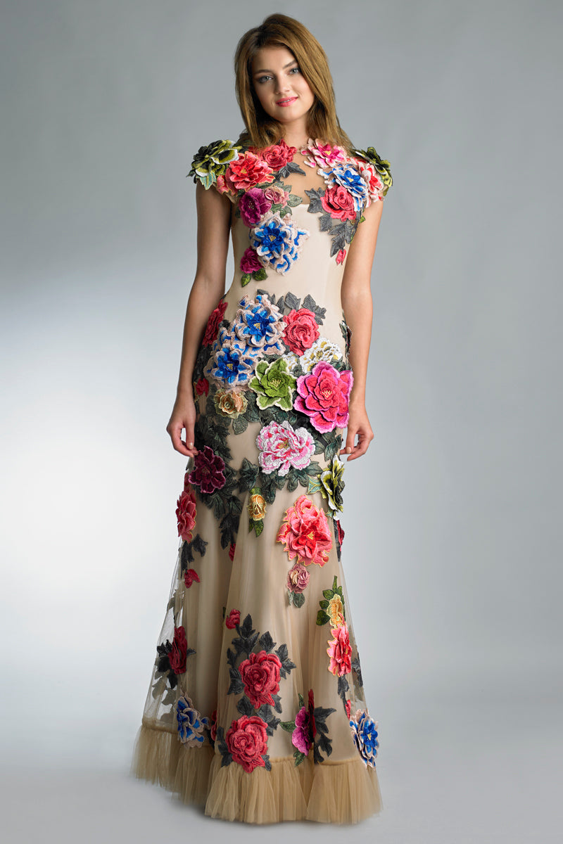 Basix Black Label Floral Motif Dress By