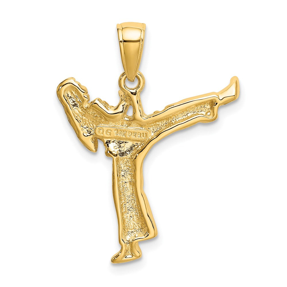 14k Yellow Gold Girl Karate Charm