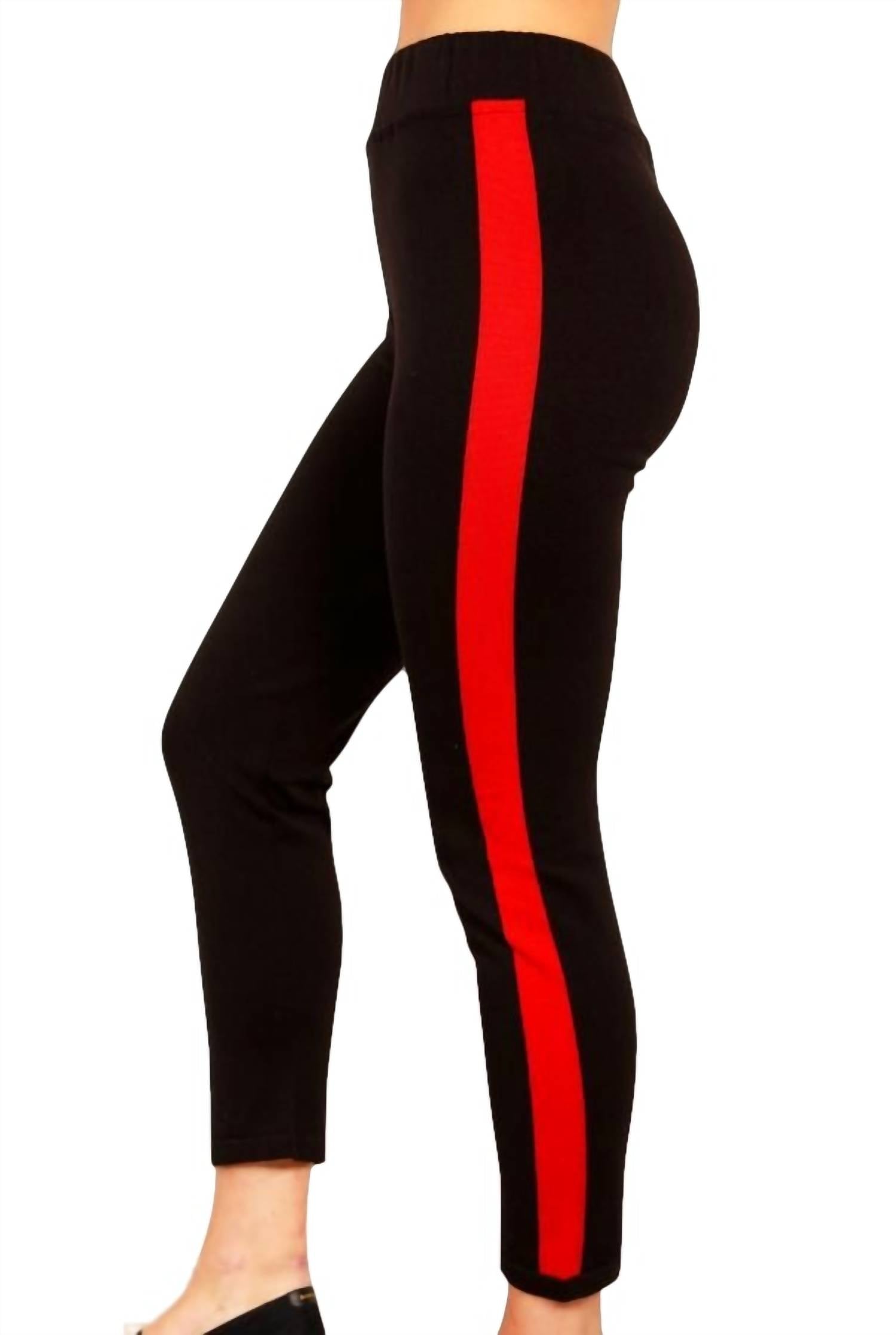 Shop Angel Apparel Track Pant In Black/red