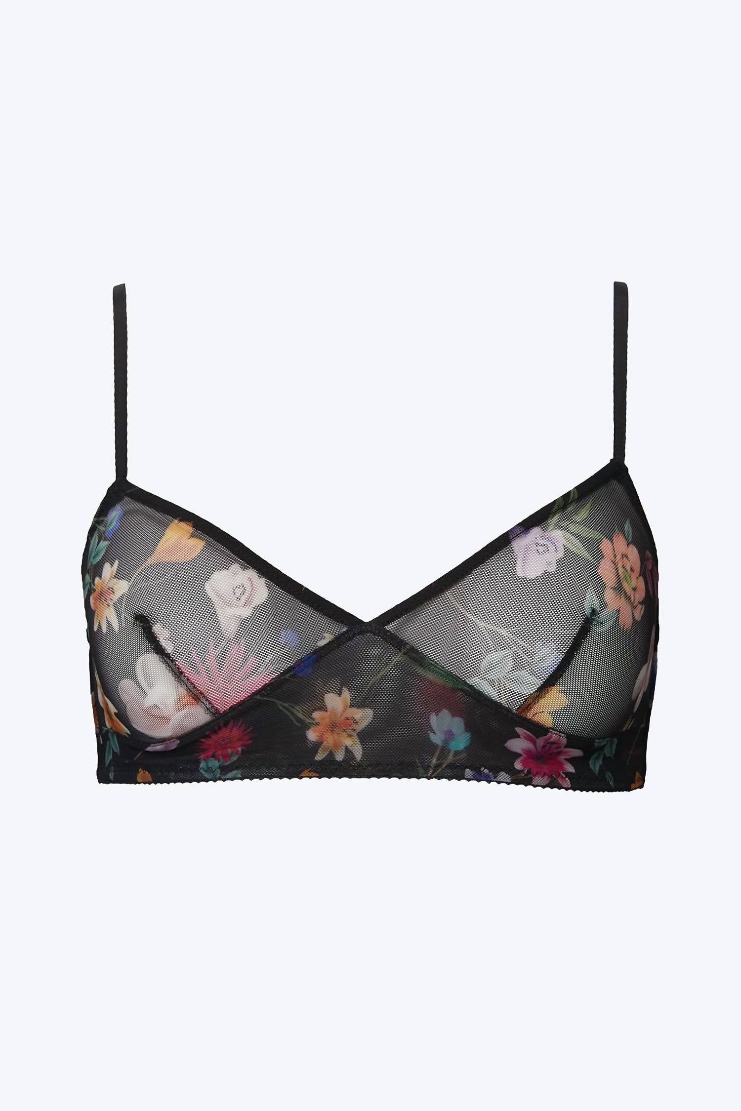 Shop Only Hearts Sylvie Retro Bra In Black Floral In Multi