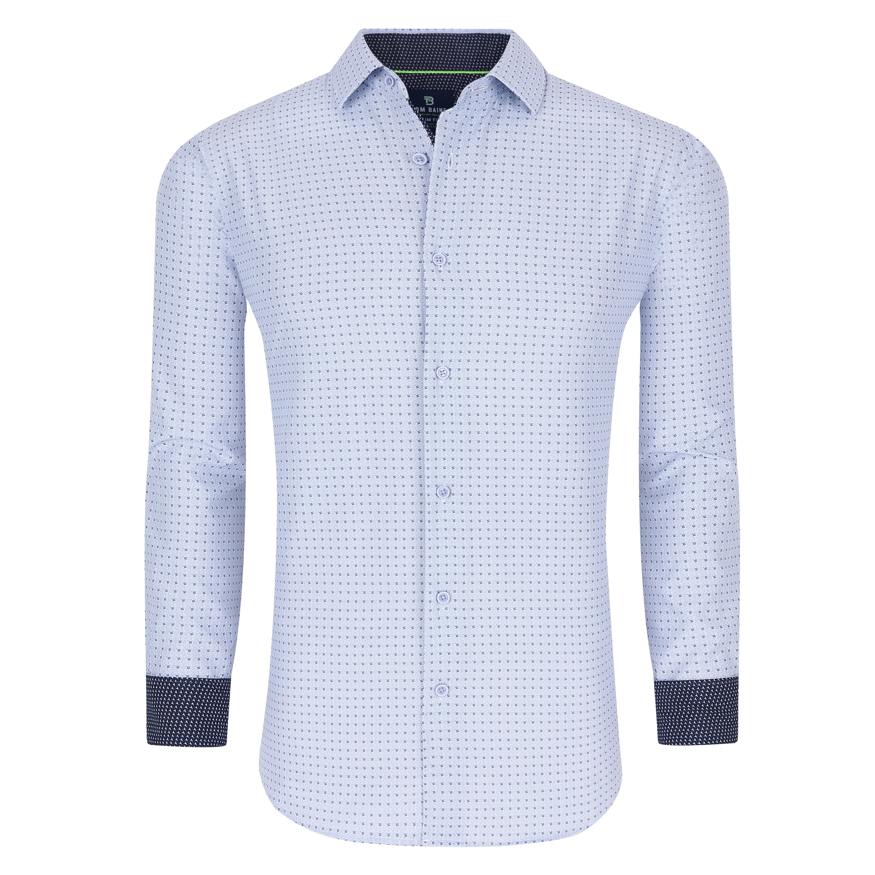Shop Tom Baine Slim Fit Performance Long Sleeve Geometric Button Down In Multi