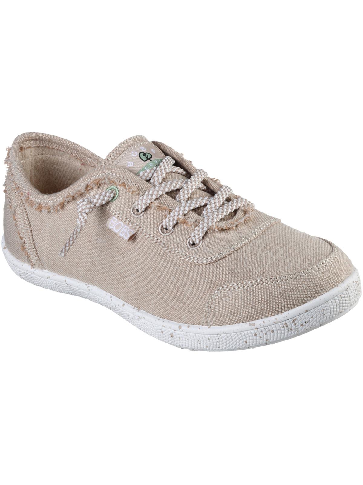 Bobs From Skechers Bobs B Cute - Clean Life Womens Canvas Low-top Casual And Fashion Sneakers In White