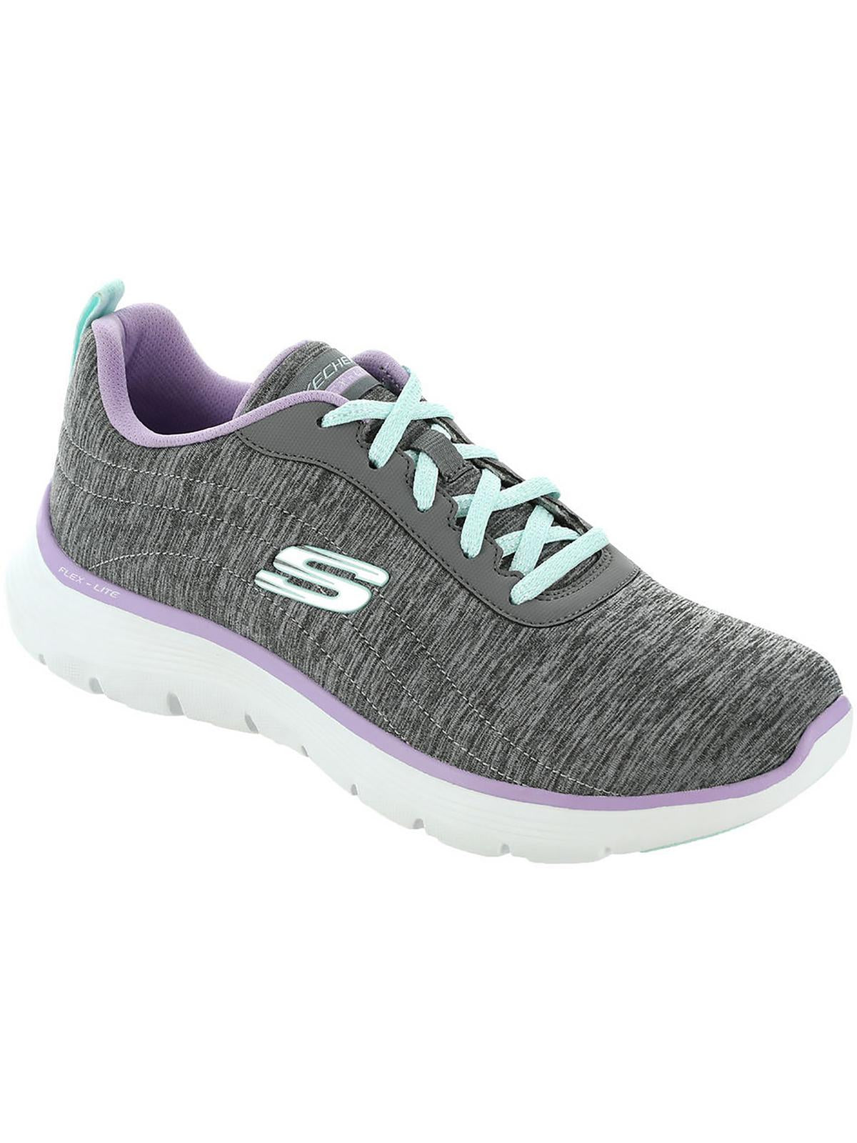 Skechers Flex Appeal Womens Comfort Insole Mesh Running & Training Shoes In Gray