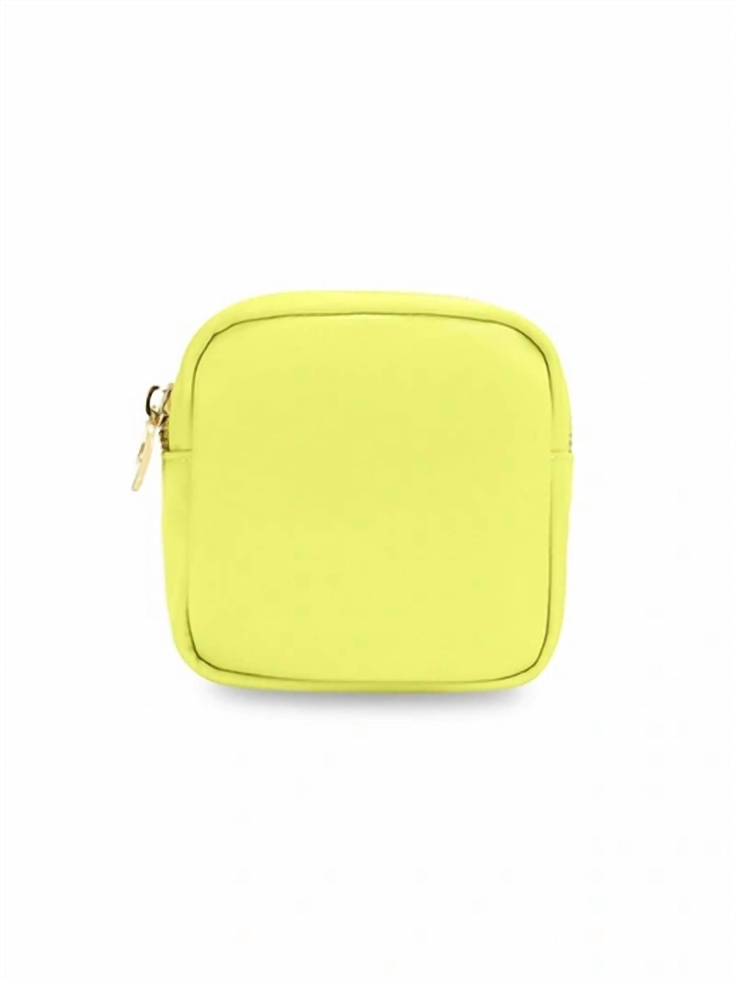Shop Stoney Clover Lane Classic Mini Pouch In Lime In Yellow