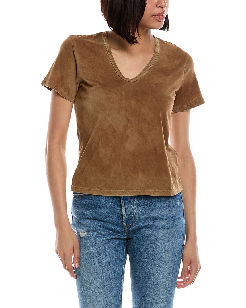 Shop Cotton Citizen Standard V-neck T-shirt In Brown