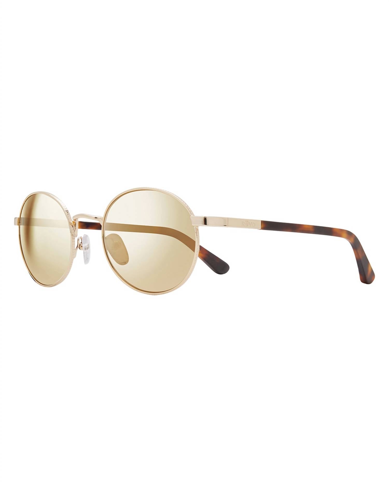 Unisex Lifestyle Riley Sunglasses In Gold And Champagne