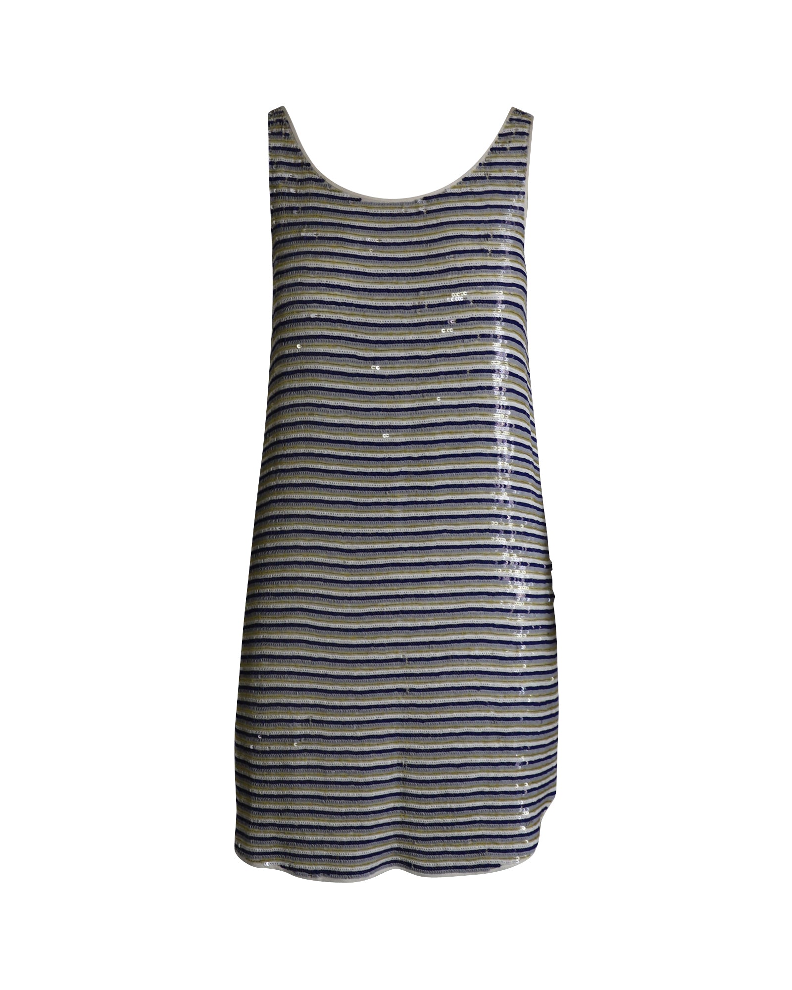 image of Theory Embellished Mini Dress in Multicolor Sequin