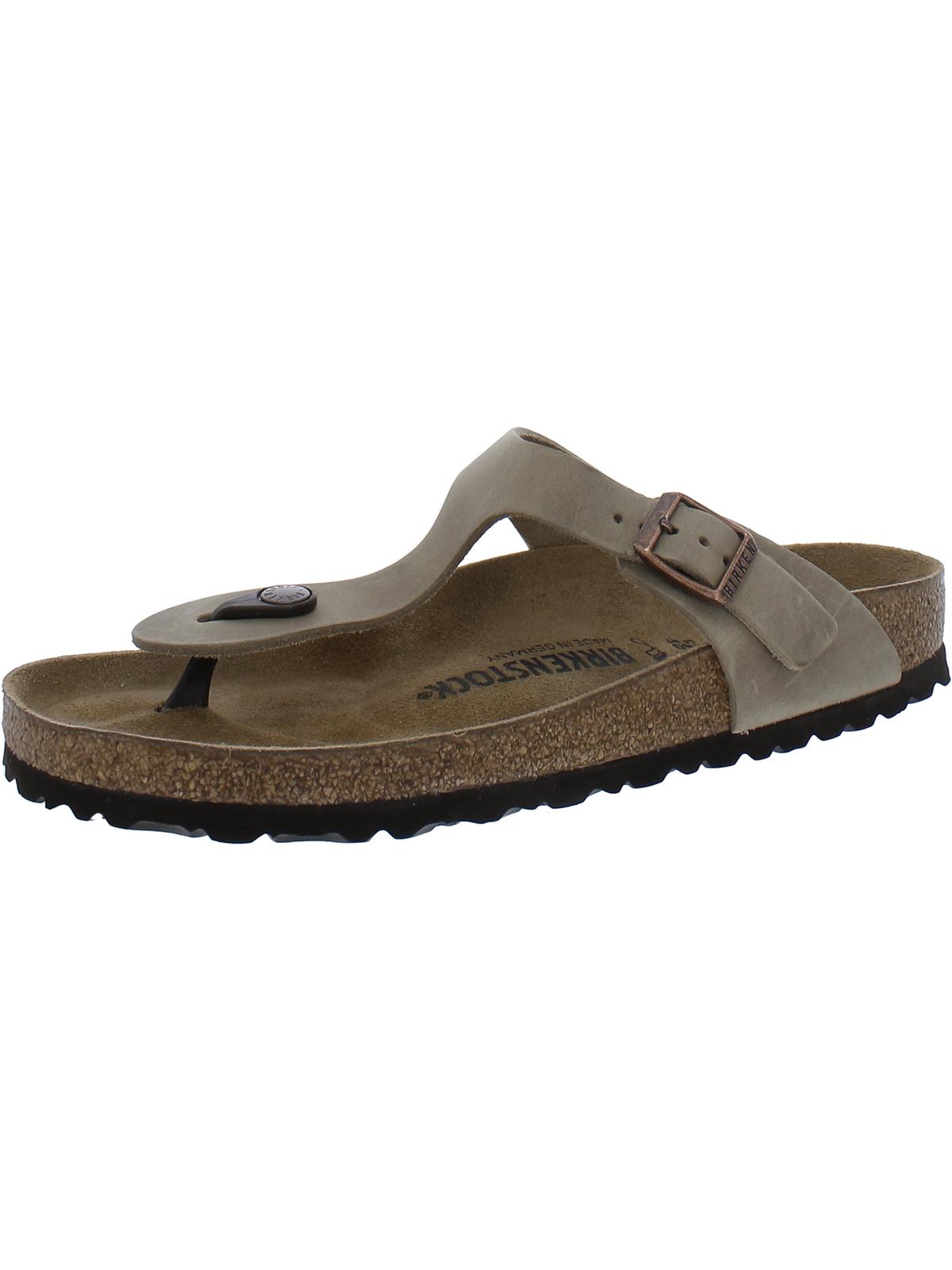 Birkenstock Gizeh Womens Leather Buckle Thong Sandals In Multi