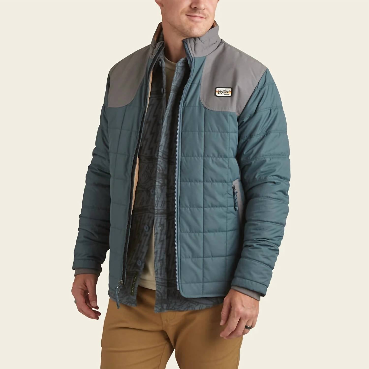 Shop Howler Brothers Merlin Jacket In Dark Slate/dove Grey In Green