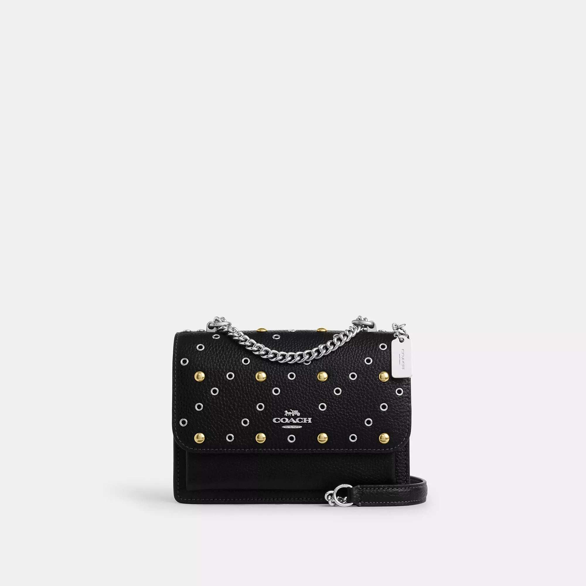 Coach Outlet Mini Klare Crossbody Bag With Rivets In Black