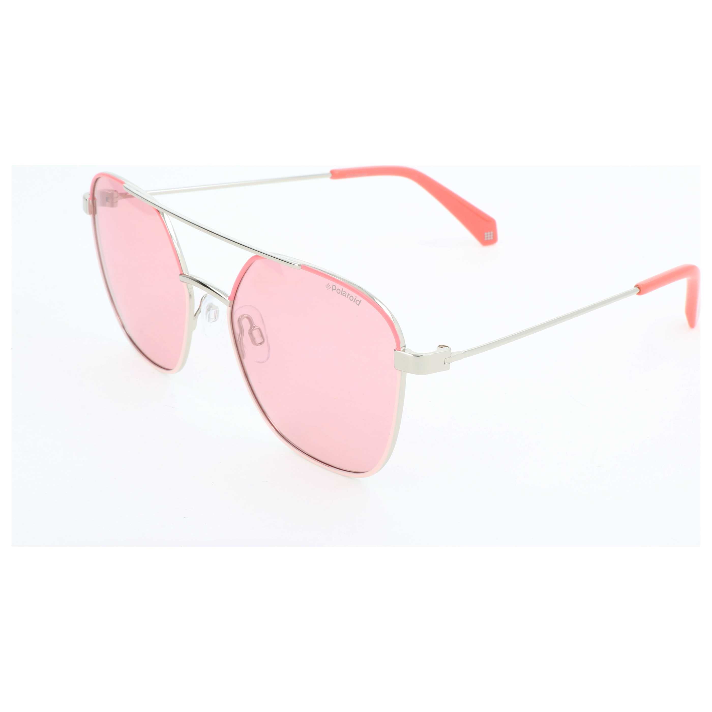 Polaroid Unisex 56mm Pink Sunglasses In Pink