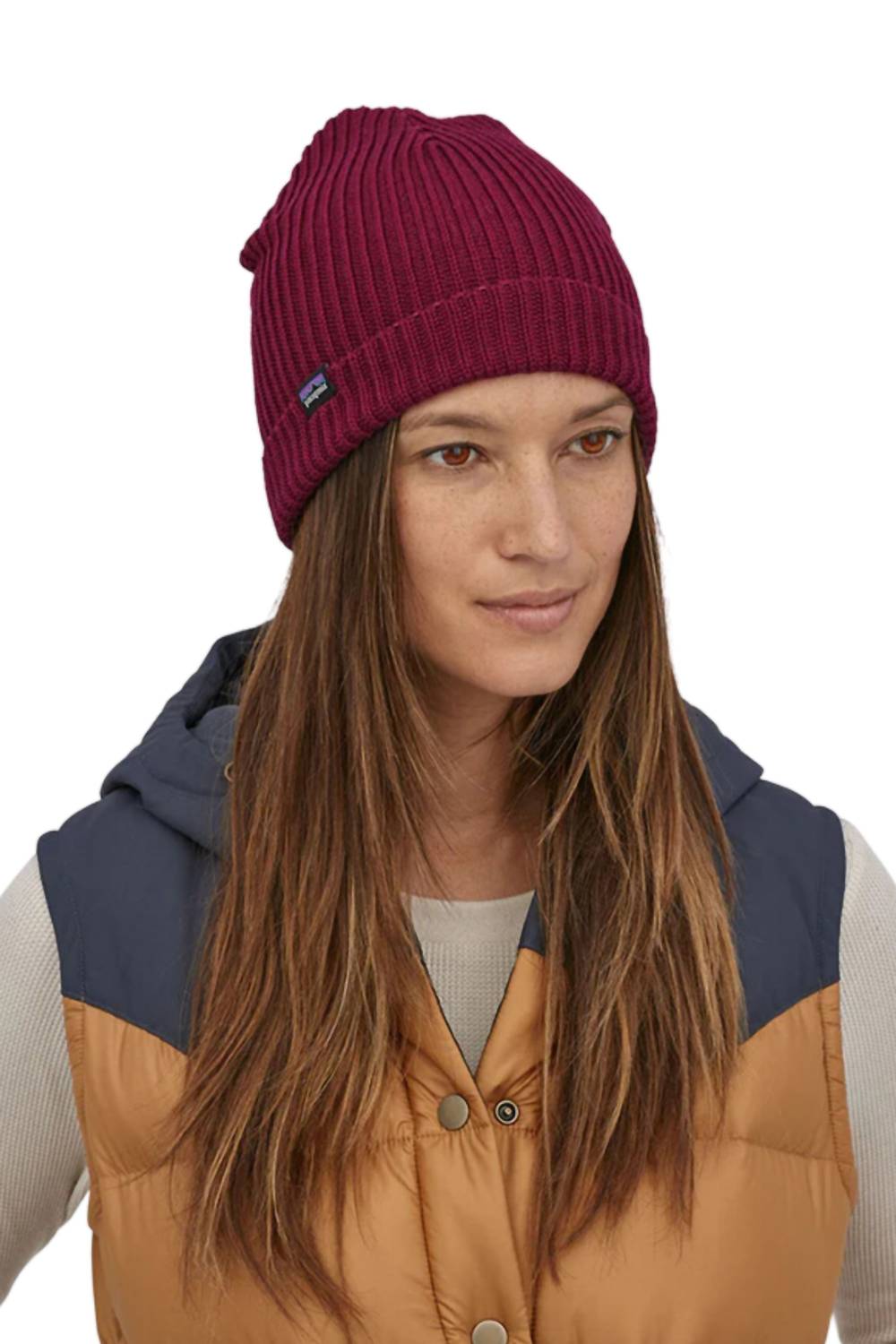 Patagonia Unisex Fishermans Rolled Beanie Hat In Wax Red