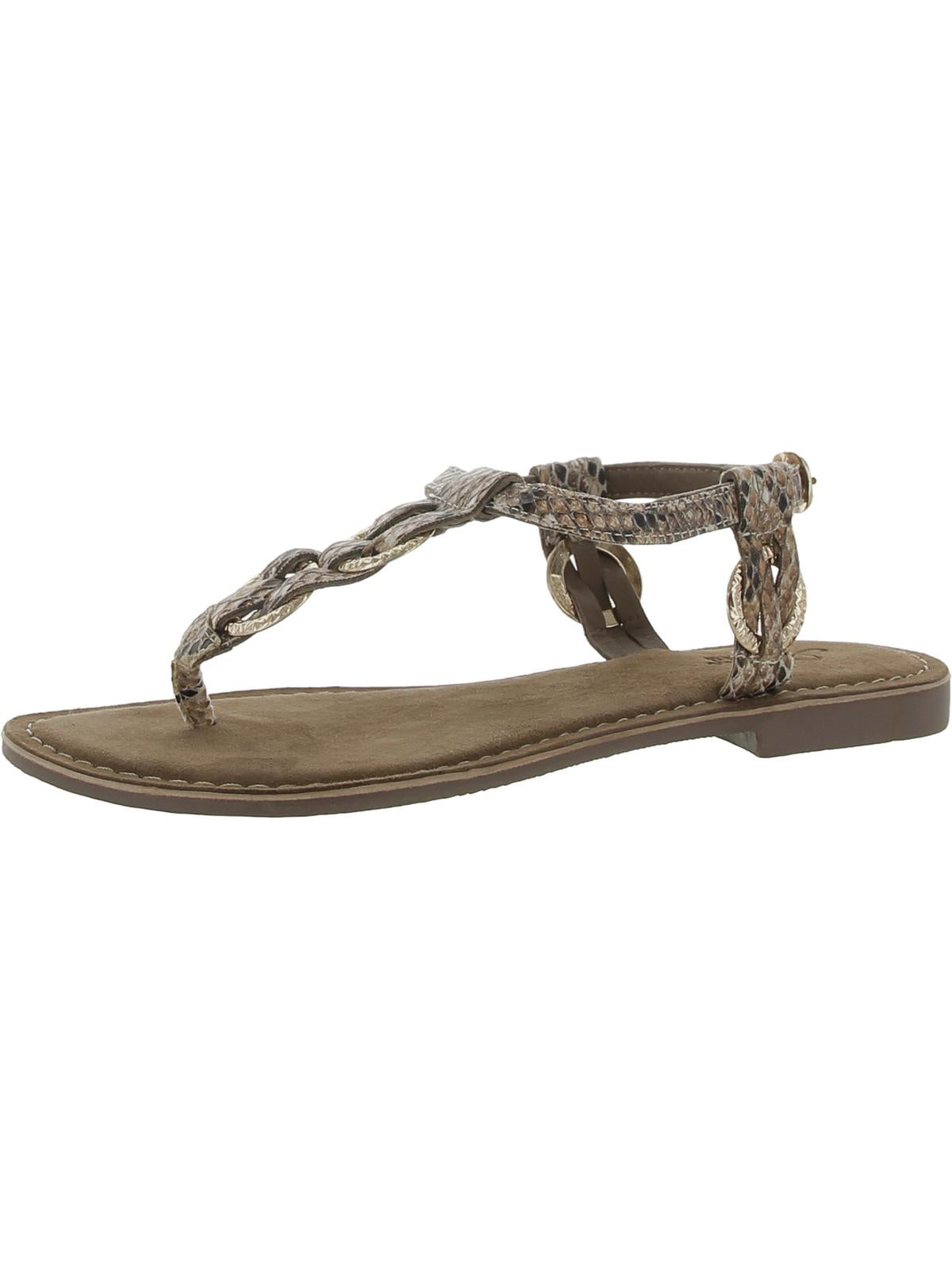 Shop Azura Womens Snake Prinke Ankle Strap Thong Sandals In Grey