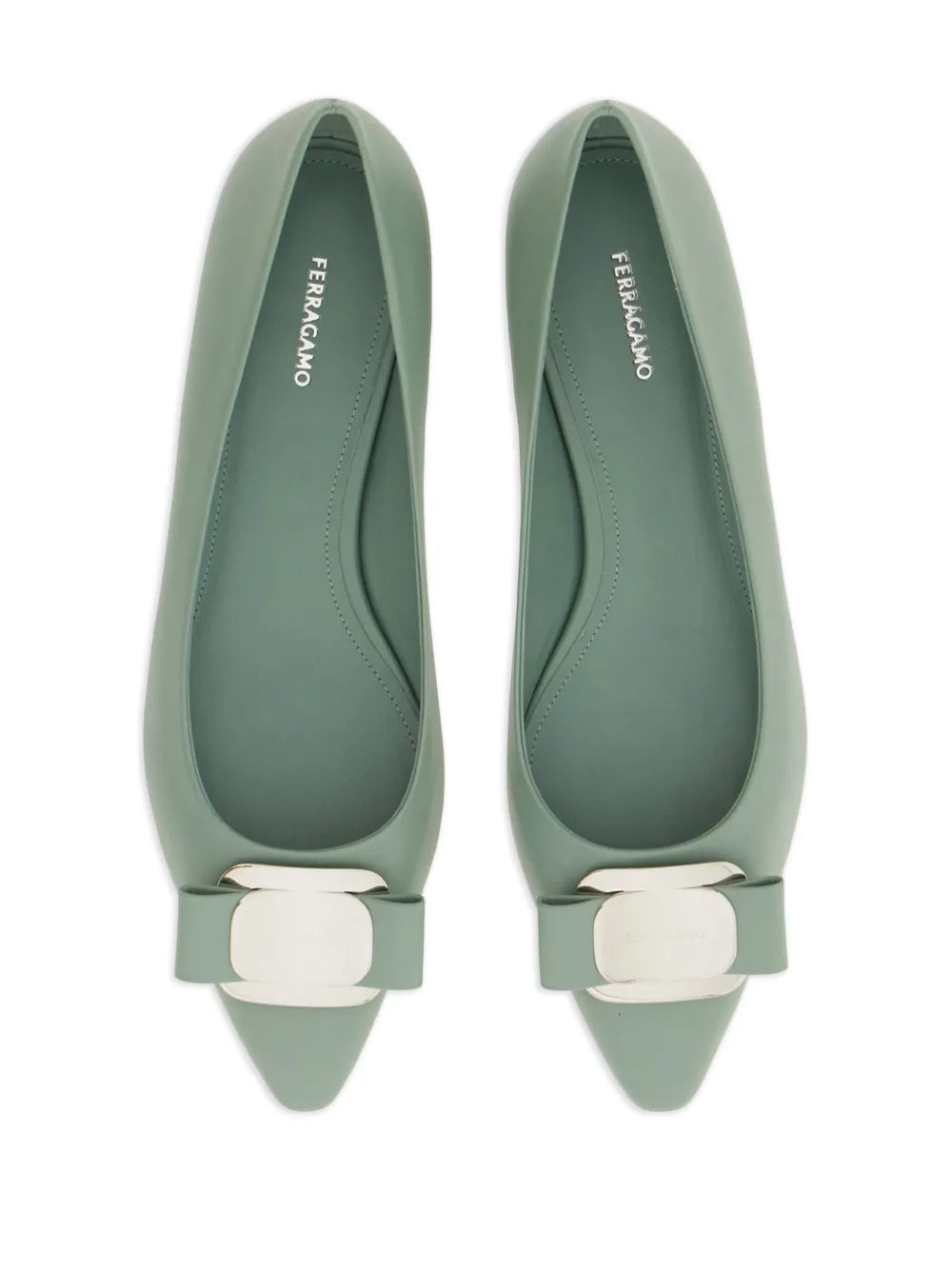 Ferragamo New Vara-Bow Lambskin Ballerina Shoes