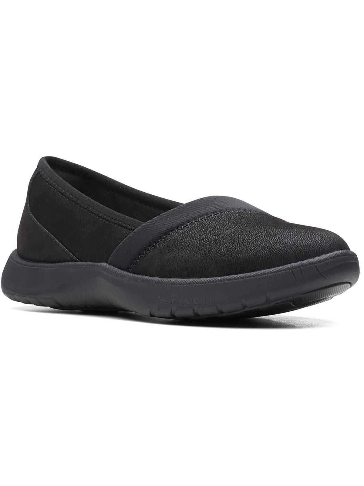 Shop Cloudsteppers By Clarks Adella Pace Womens Faux Suede Slip-on Loafers In Black